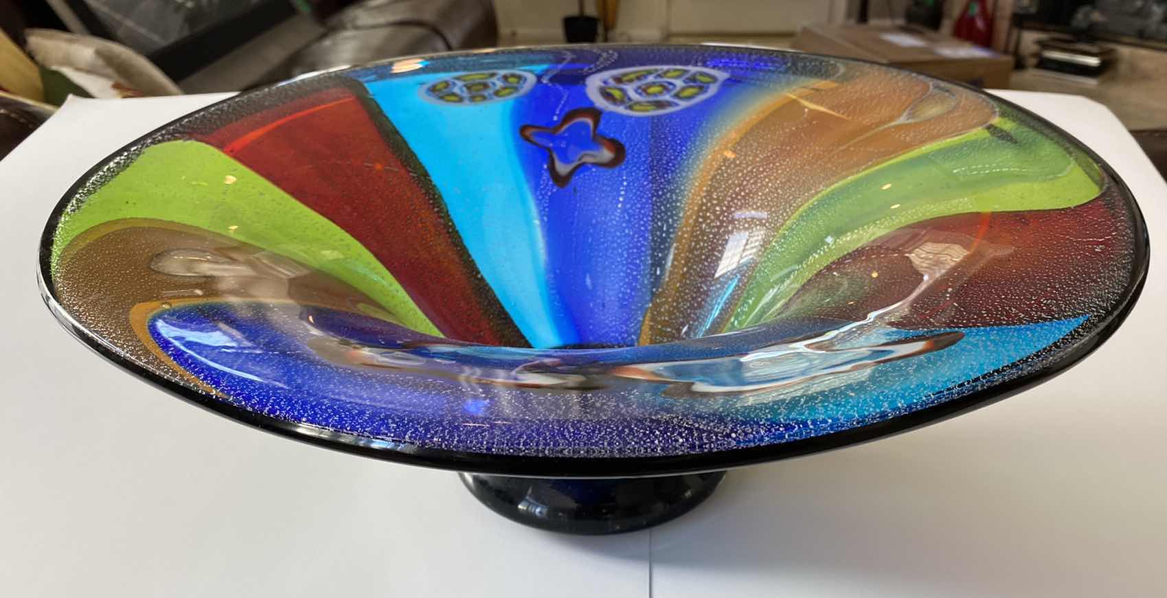 Photo 1 of LARGE ART GLASS BOWL 18” x 7”