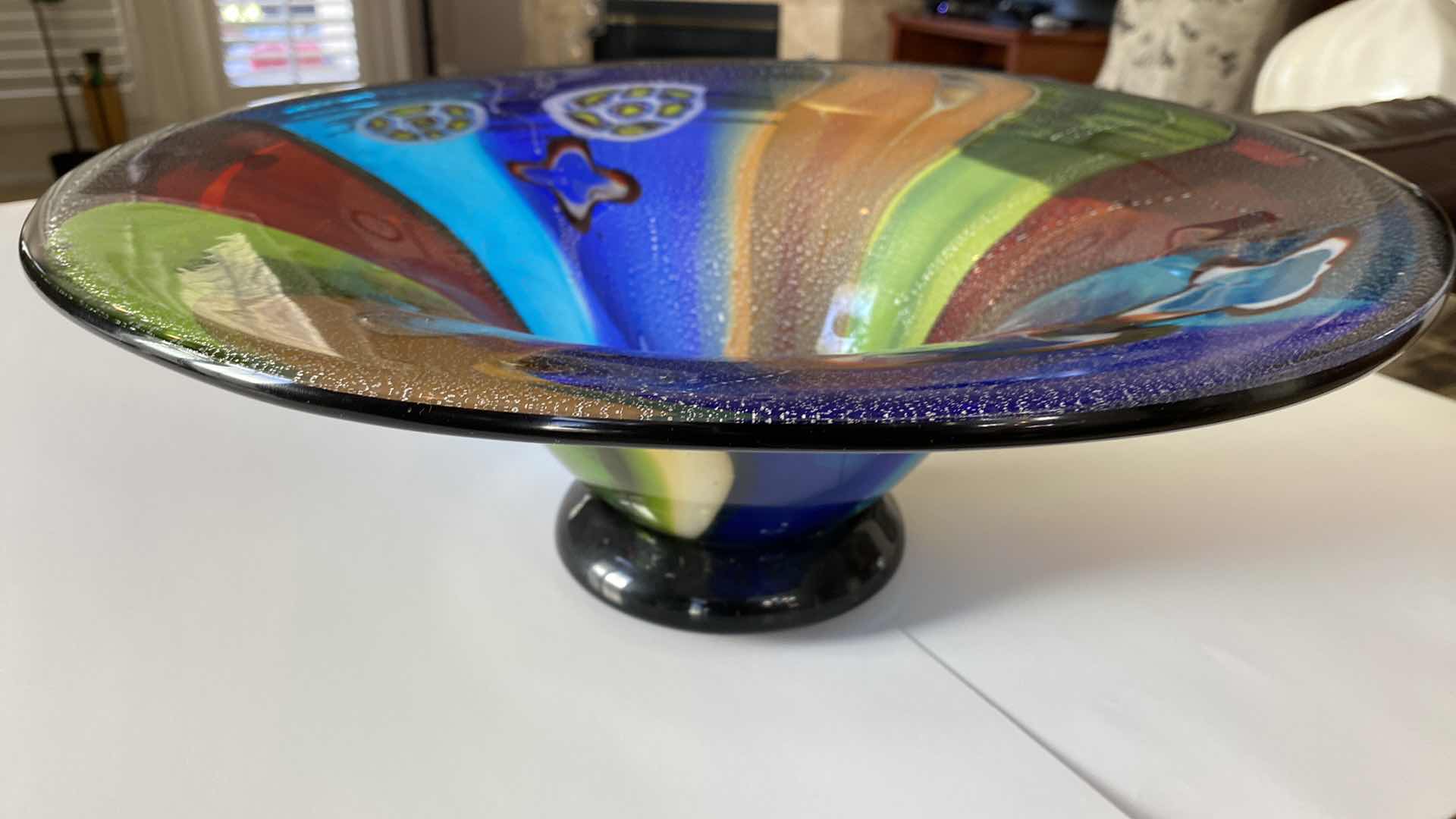 Photo 1 of LARGE ART GLASS BOWL 18” x 7”