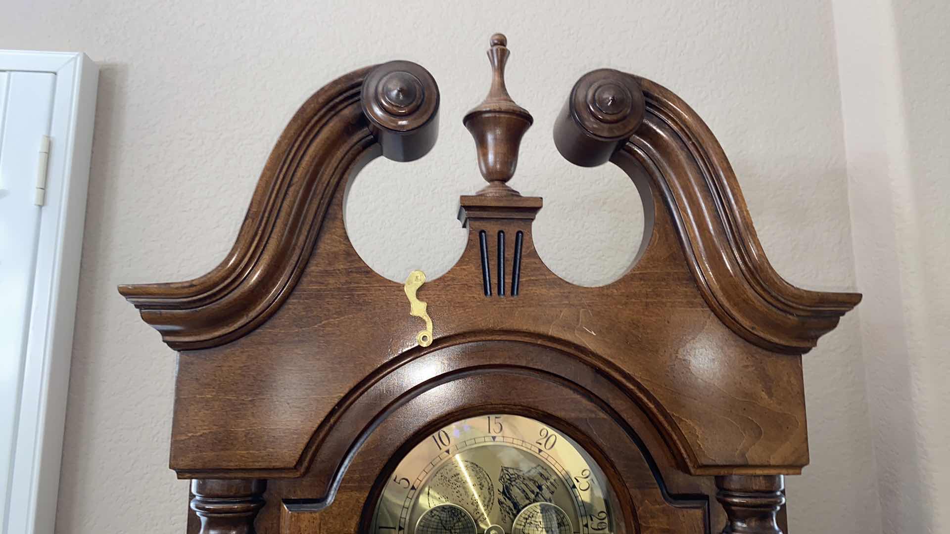 Photo 1 of HOWARD MILLER GRANDFATHER CLOCK WITH WINDER 21 1/2“ x 12 1/2“ H 79”