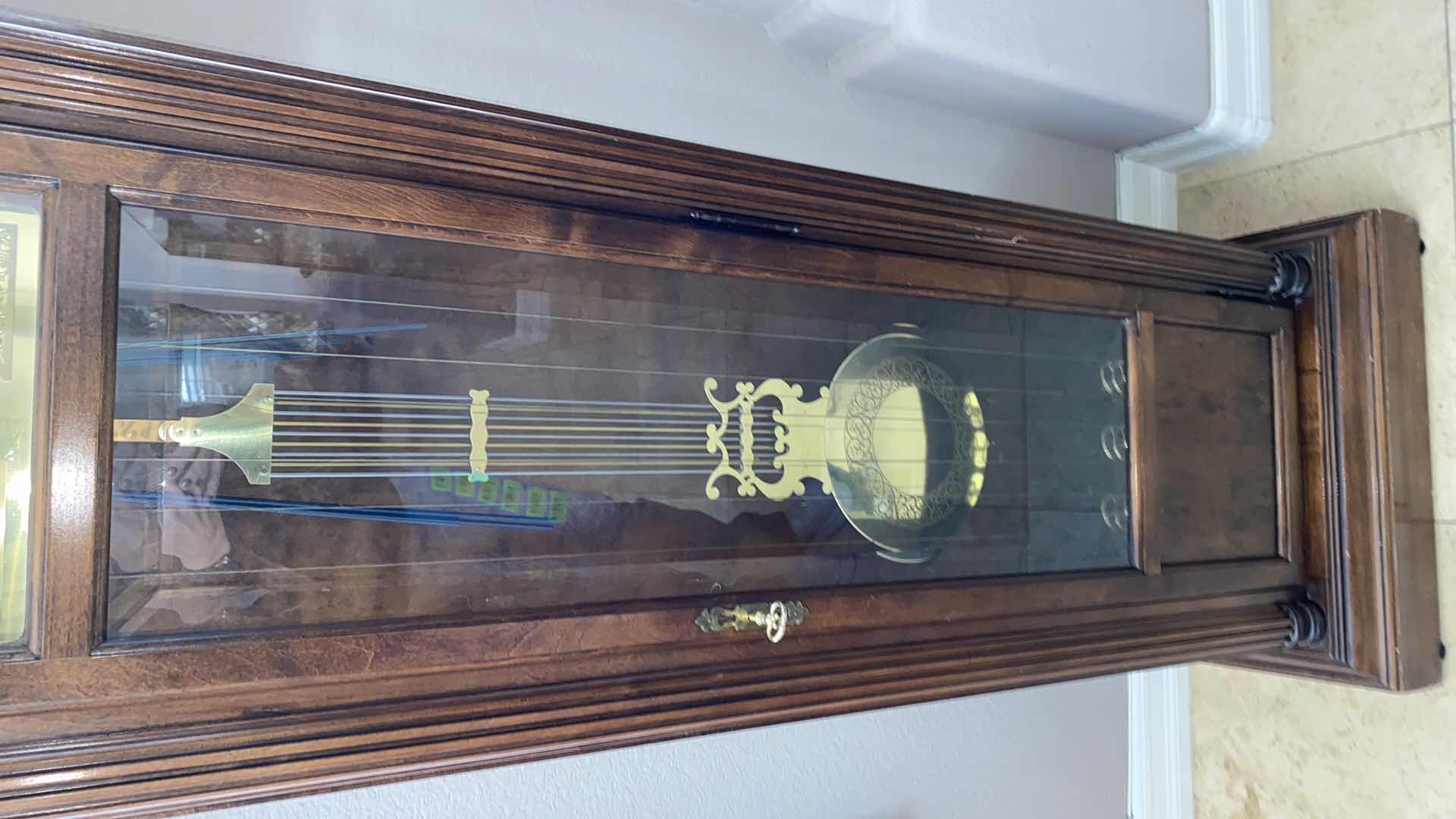 Photo 1 of HOWARD MILLER GRANDFATHER CLOCK WITH WINDER 21 1/2“ x 12 1/2“ H 79”