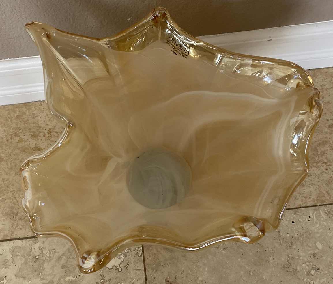 Photo 1 of MURANO ART GLASS VASE 14” x 11”