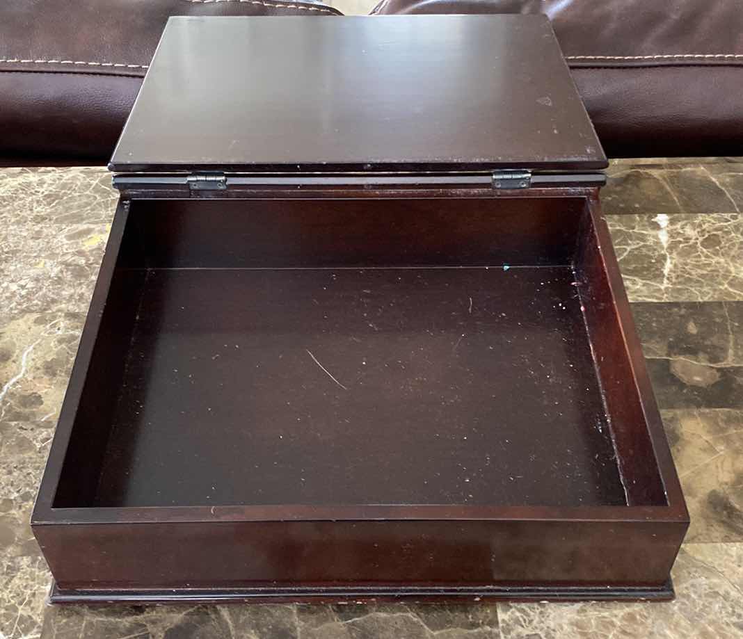 Photo 1 of BOMBAY COMPANY WOOD BOX 14” x 11 1/2” H 3 1/2”