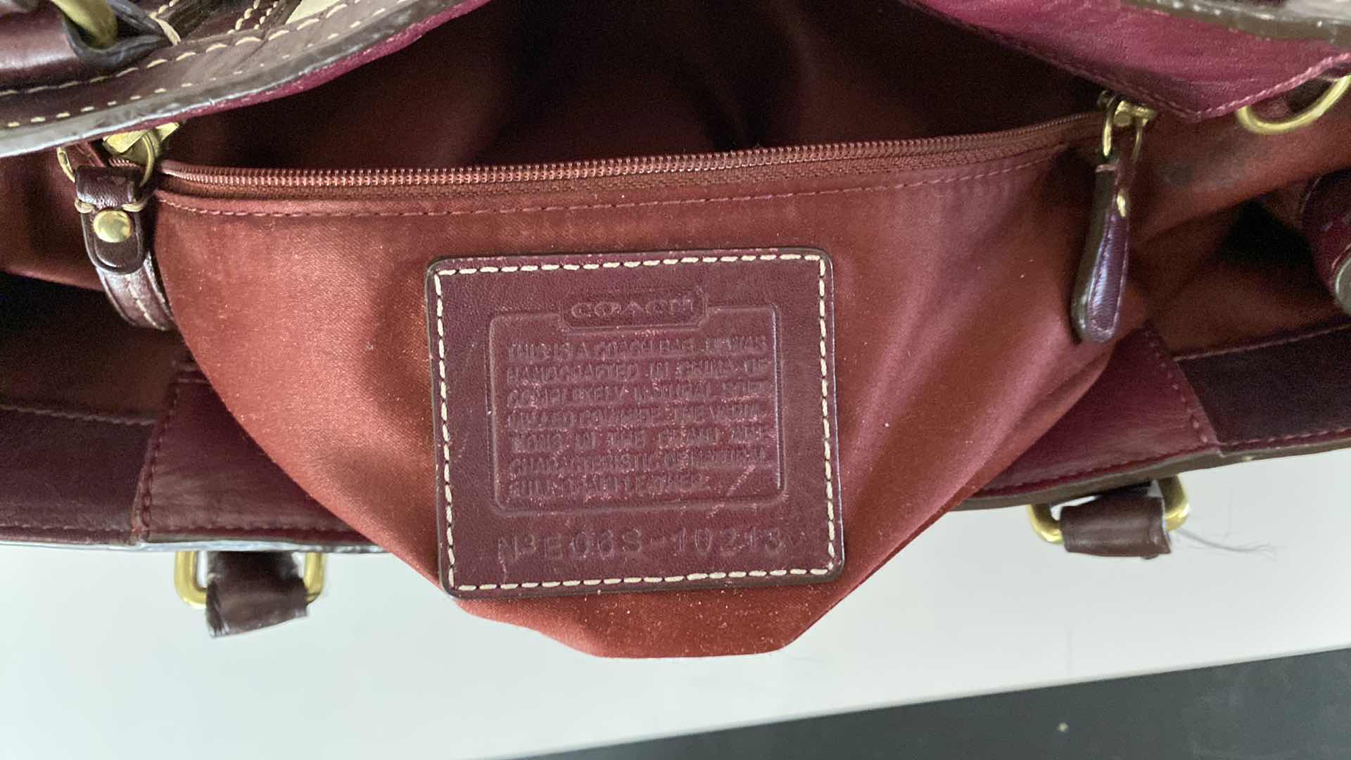 Photo 7 of COACH HAMPTON HANDBAG 15” - SHOWS WEAR