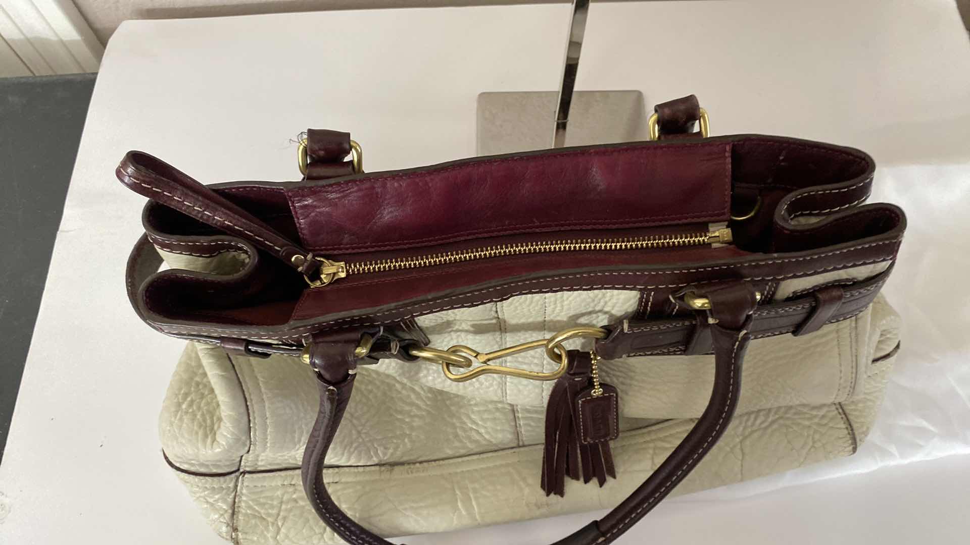 Photo 9 of COACH HAMPTON HANDBAG 15” - SHOWS WEAR