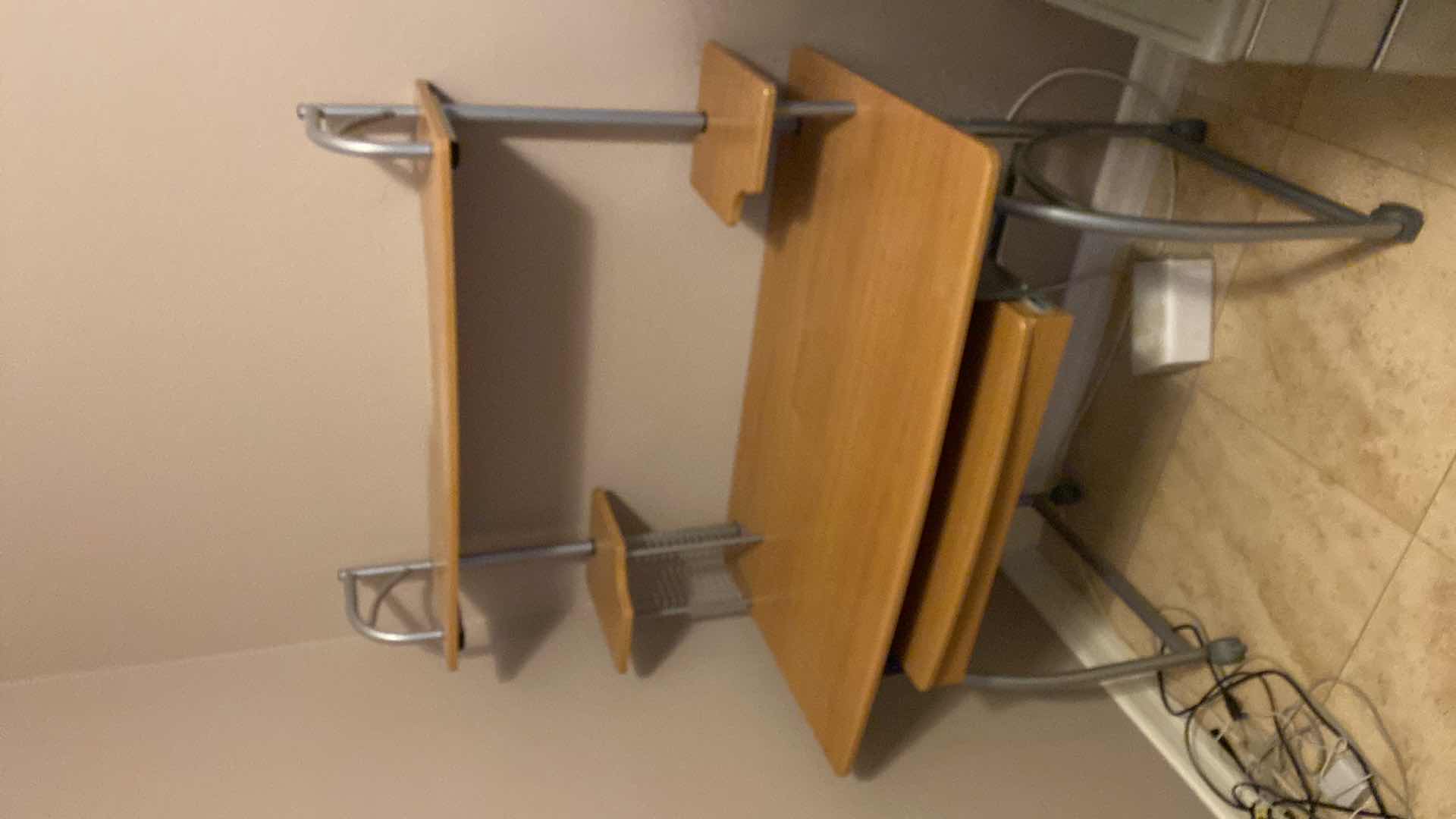 Photo 1 of ROLLING COMPUTER DESK 40” x 24 1/2” H 58”