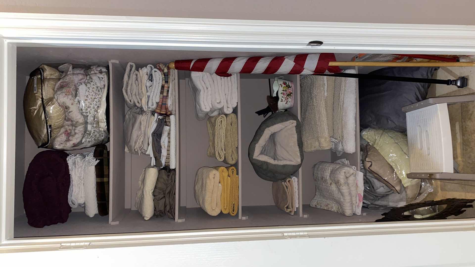 Photo 1 of CONTENTS OF HALL LINEN CABINET