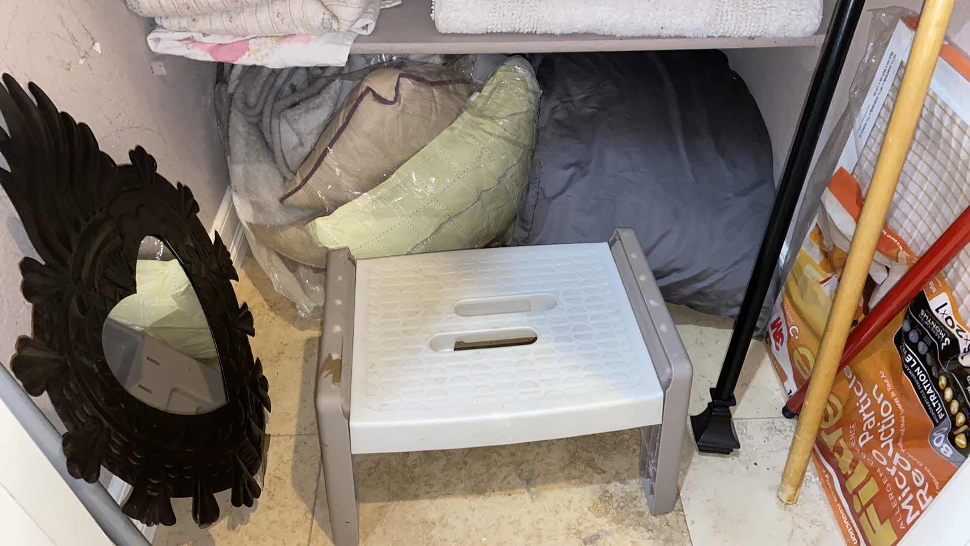 Photo 1 of CONTENTS OF HALL LINEN CABINET