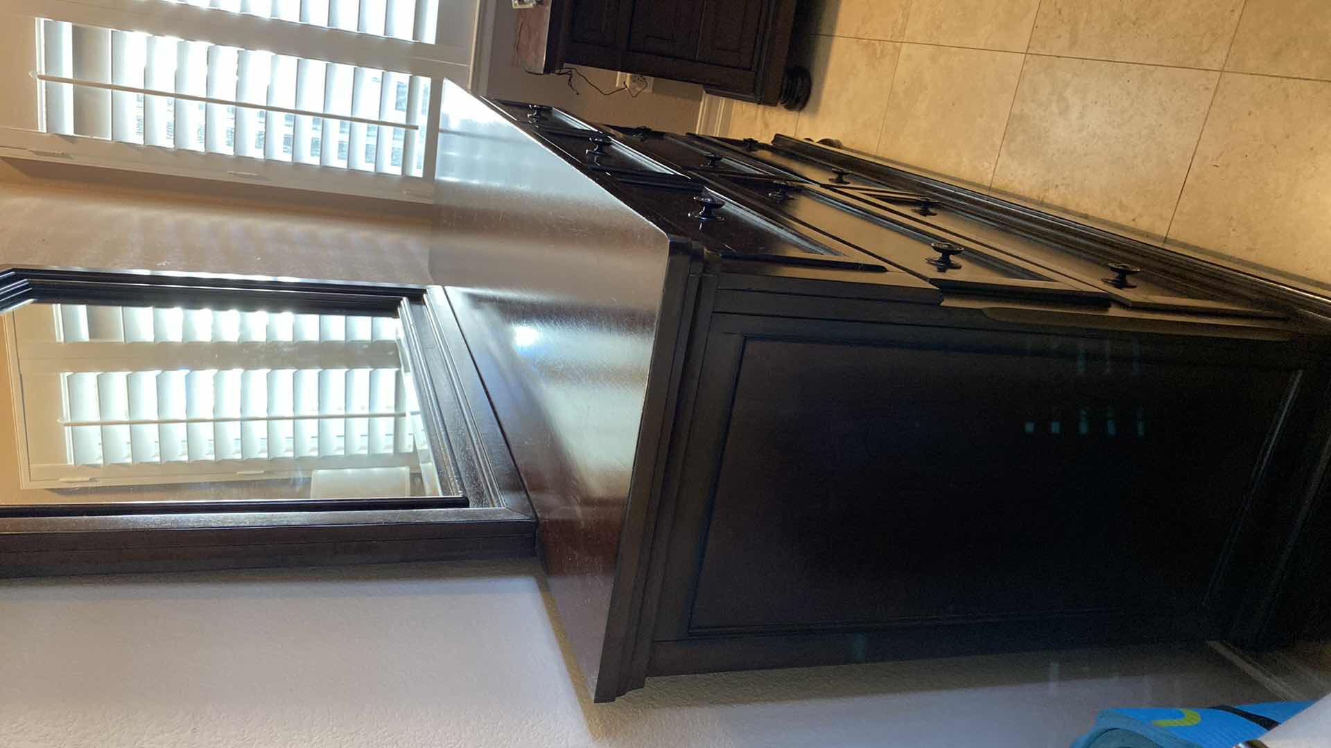 Photo 1 of 7 DRAWER WOOD DRESSER WITH MIRROR 66” x 17 1/2” H 40”