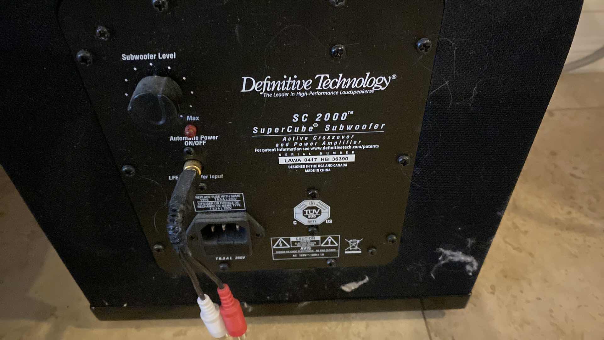 Photo 1 of PANAMAX COMPONENT PROTECTOR AND DEFINITIVE TECHNOLOGY SUBWOOFER