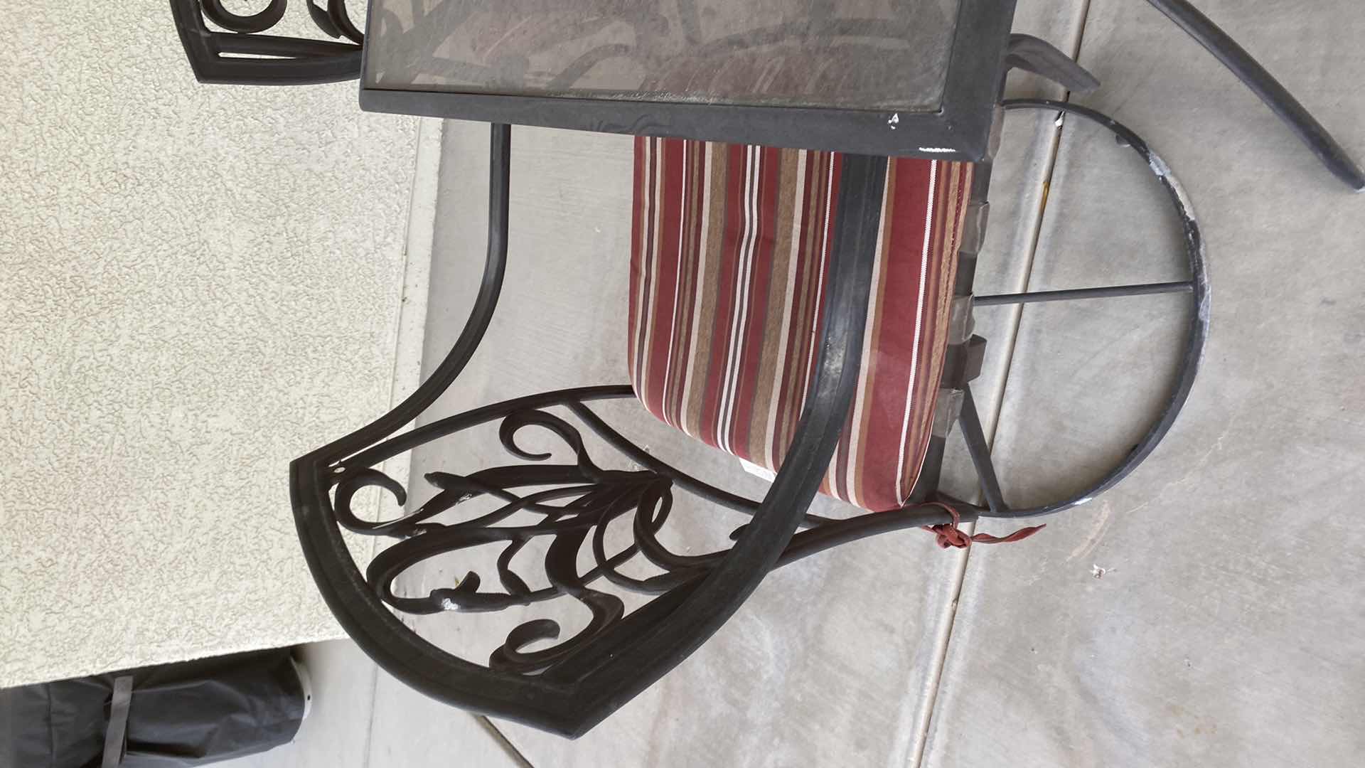 Photo 1 of 5 PIECE PATIO SET TABLE 37” X 58 1/2” - NEEDS CLEANING