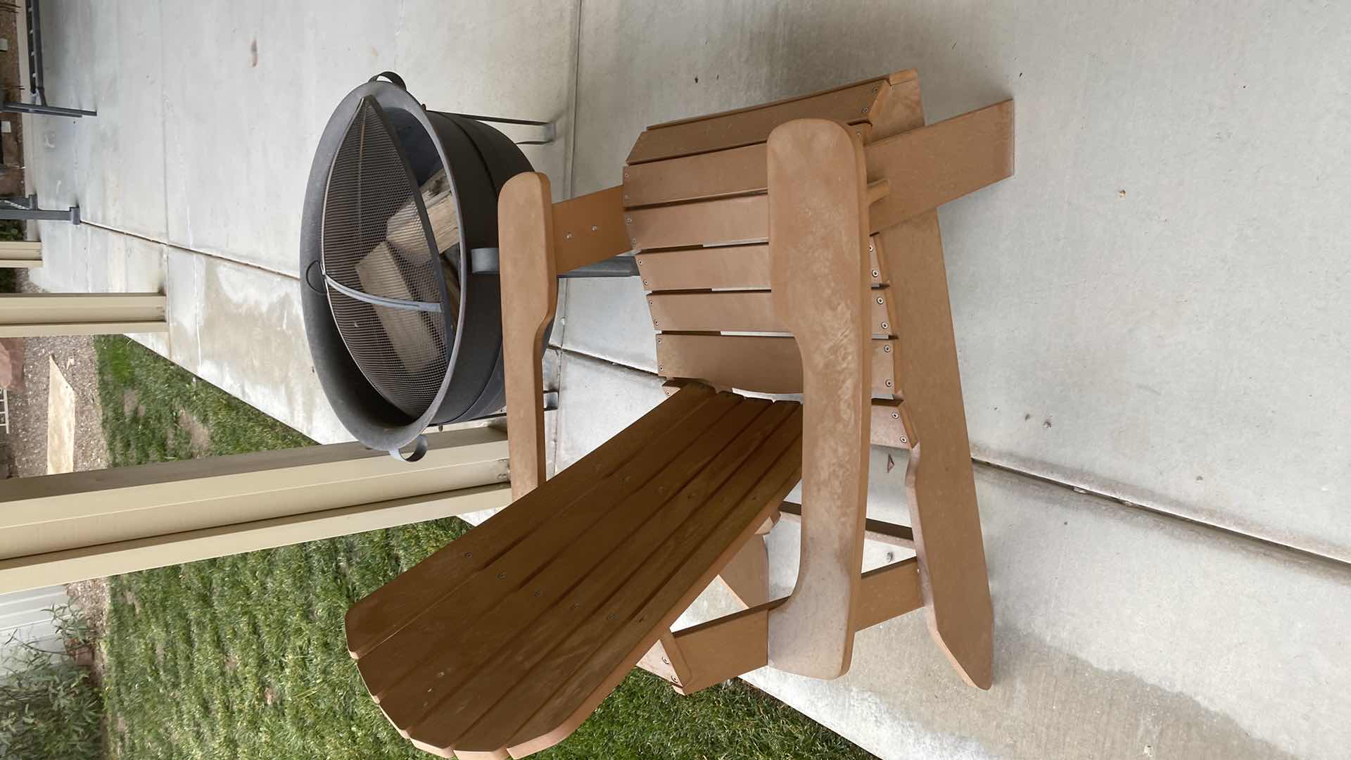 Photo 1 of ADIRONDACK RESIN CHAIR AND FIRE PIT