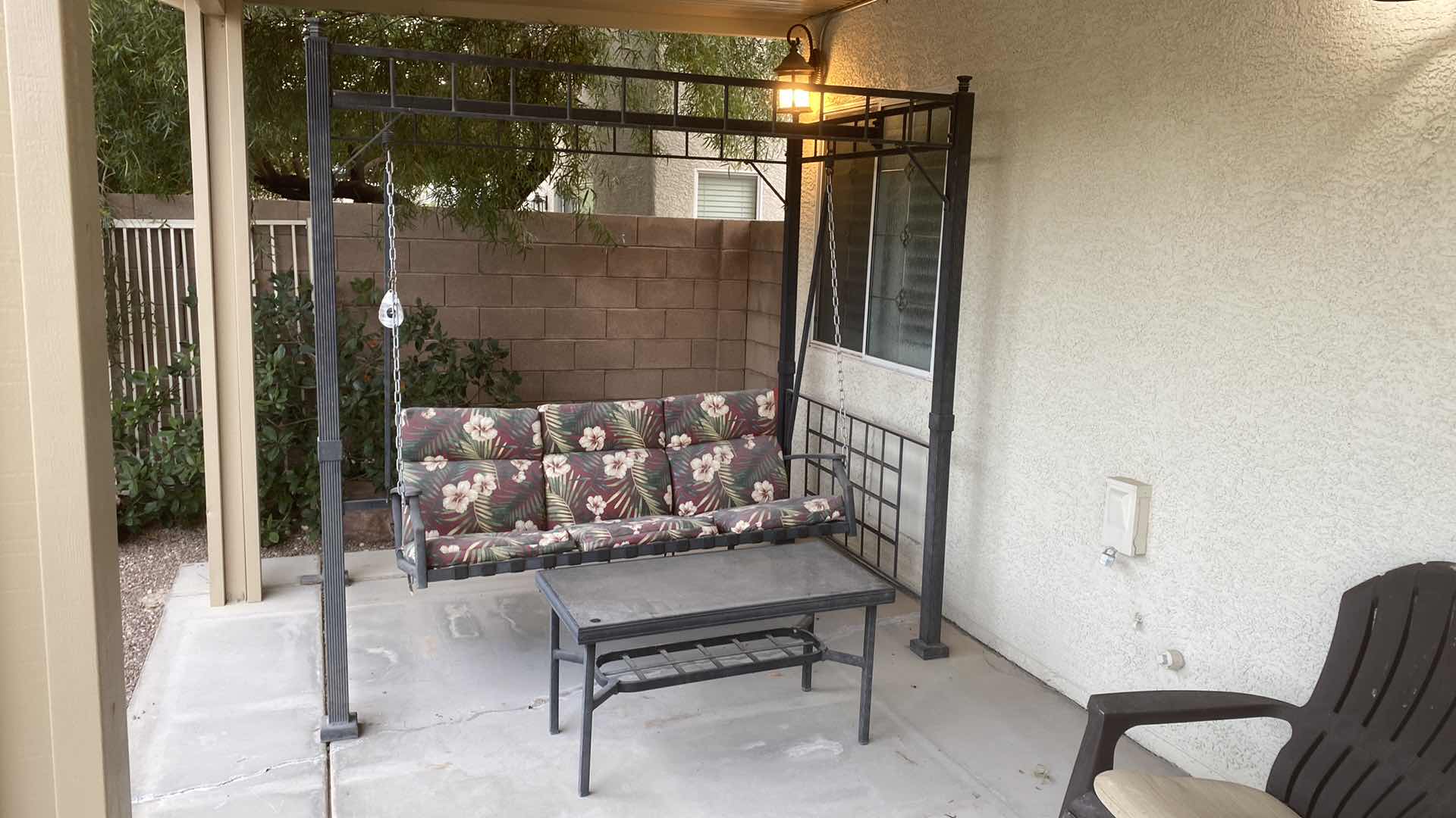 Photo 1 of SWING 86 1/2“ x 59“ H 85” AND TABLE  40” x 20” H 21”