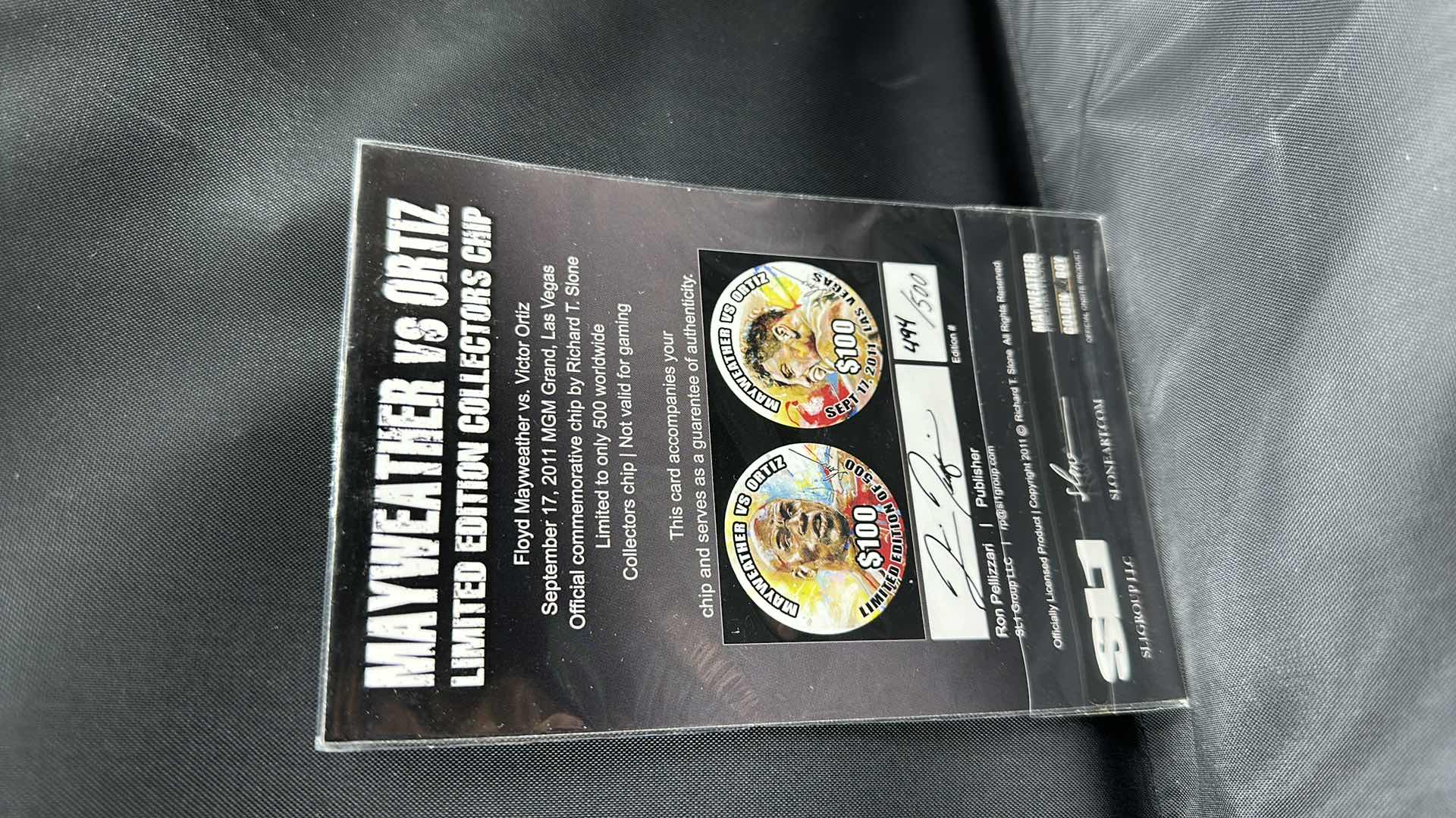View 2 of MAYWEATHER VS ORTIZ LIMITED EDITION $100 COLLECTORS COIN NUMBERED 494/500