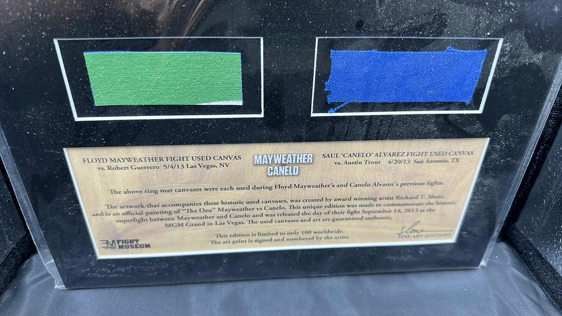 Photo 1 of MAYWEATHER VS CANELO ALVAREZ LIMITED EDITION ART NUMBERED 13/100