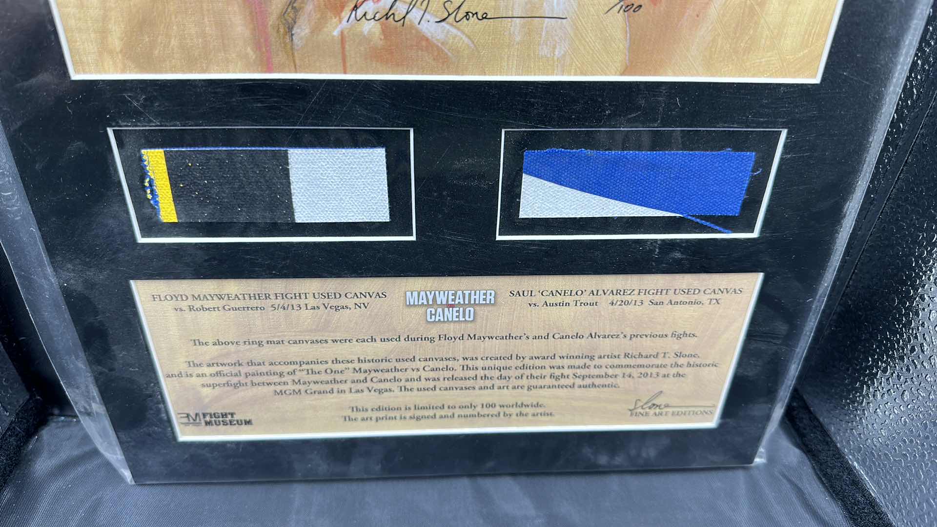 Photo 1 of MAYWEATHER VS CANELO ALVAREZ LIMITED EDITION ART NUMBERED 89/100