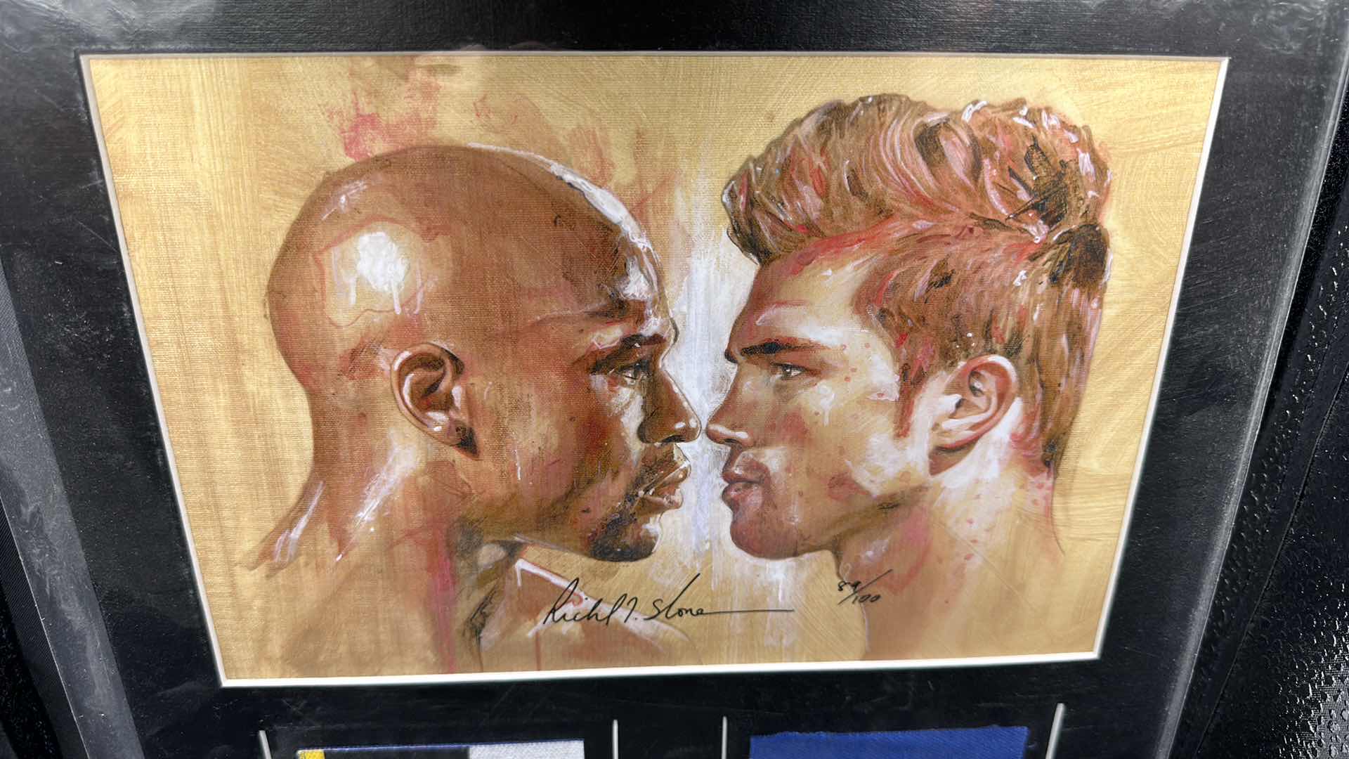 Photo 1 of MAYWEATHER VS CANELO ALVAREZ LIMITED EDITION ART NUMBERED 89/100