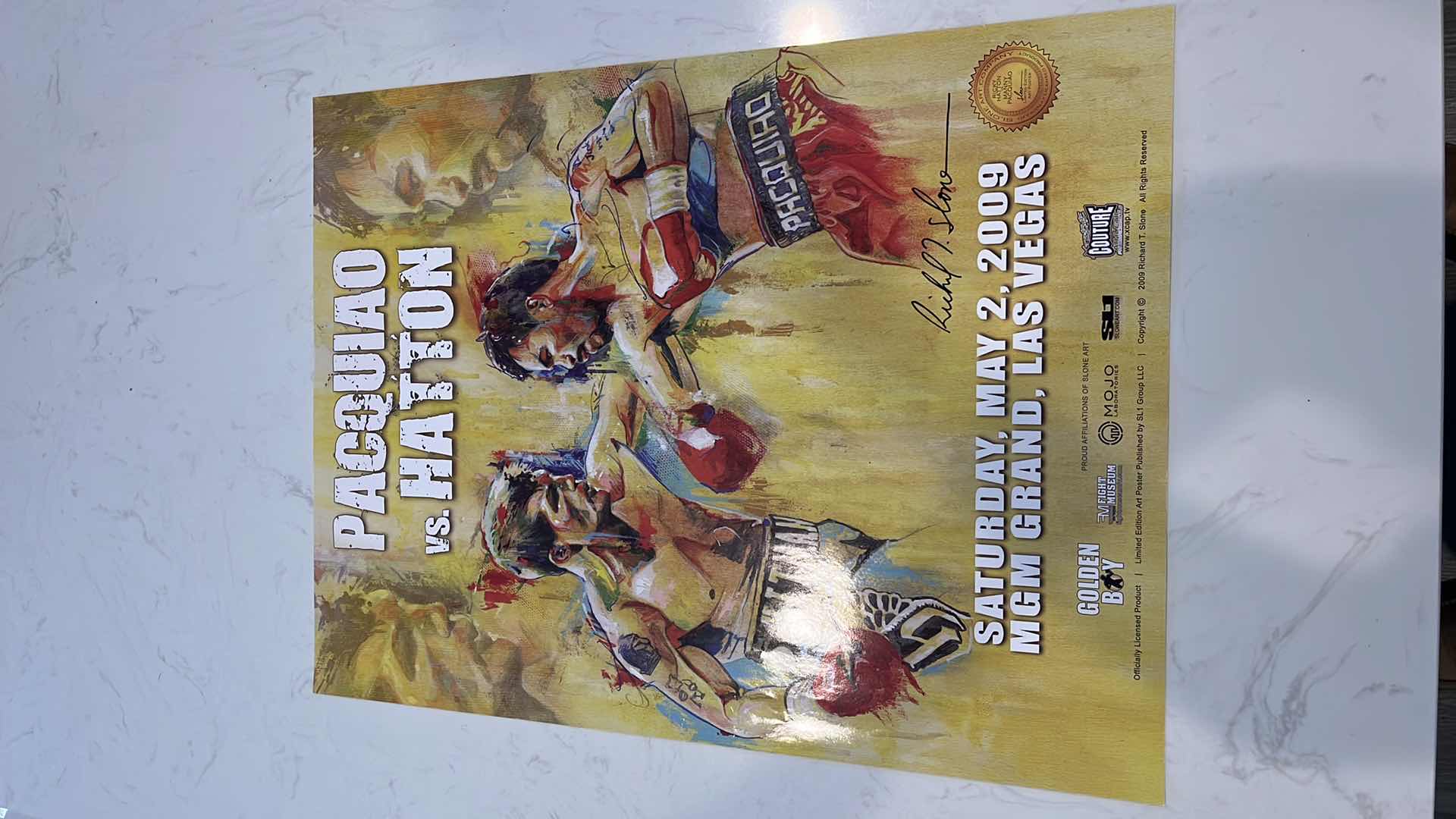 View 1 of PACQUIAO VS HATTON FIGHT POSTER  W 18in H 2ft LIMITED EDITION