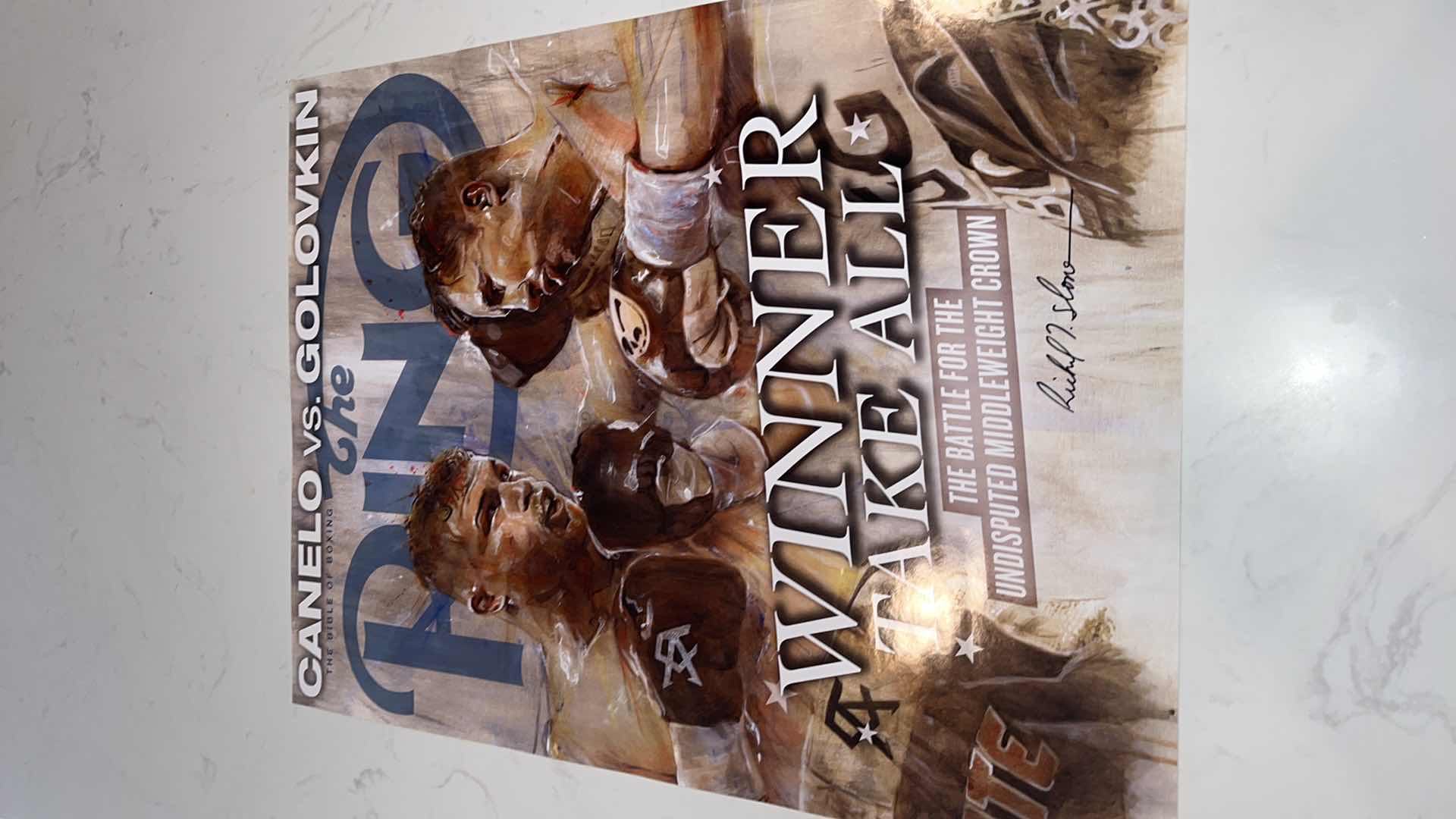 Photo 1 of CANELO VS GOLOCKIN FIGHT POSTER W 18IN H 2FT