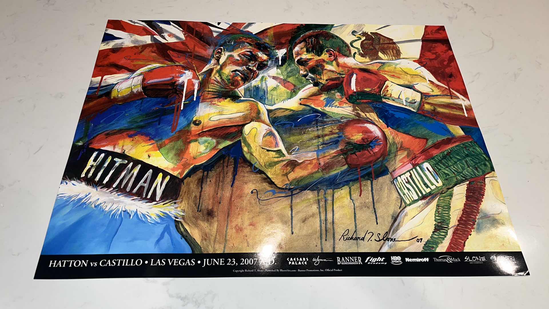Photo 1 of HATTON VS CASTILLO FIGHT POSTER W 18IN H 2 FT
