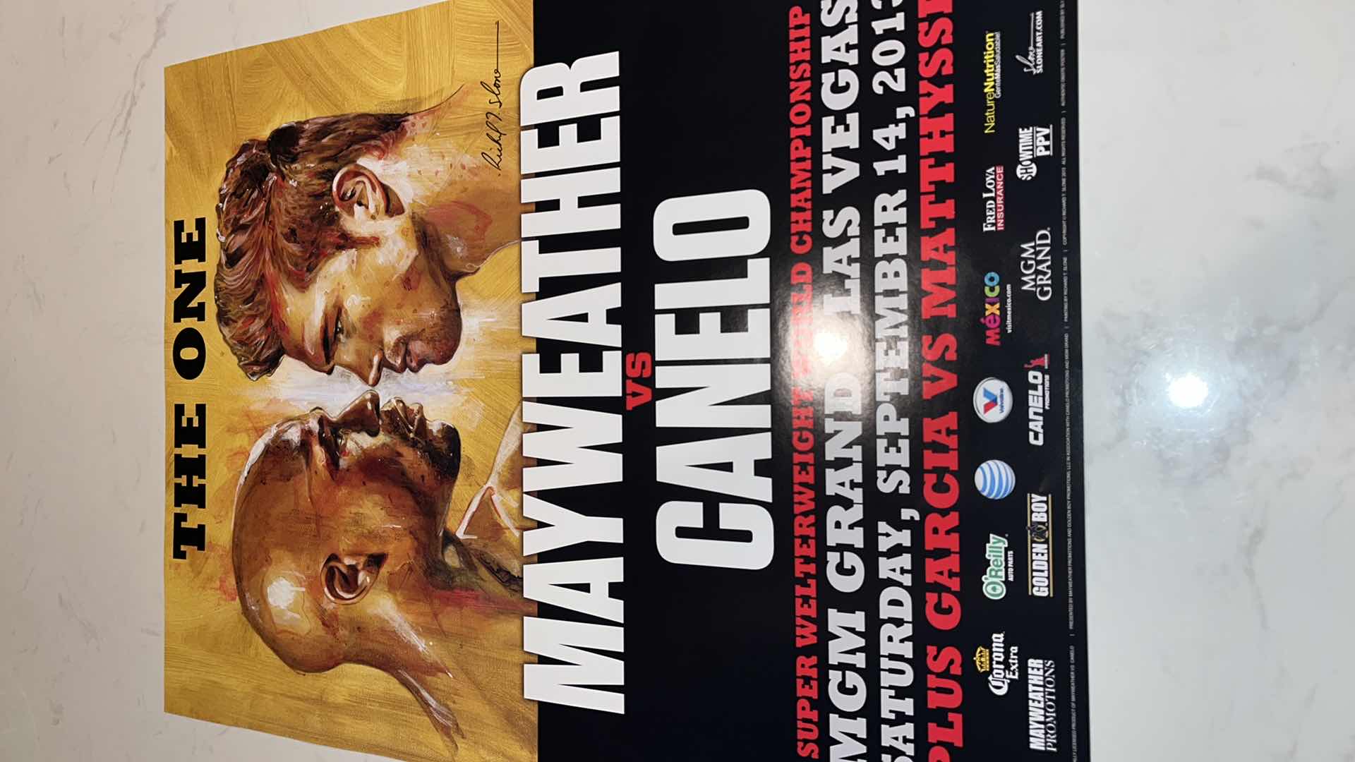 Photo 1 of MAYWEATHER VS CANELO FIGHT POSTER W18IN H2FT