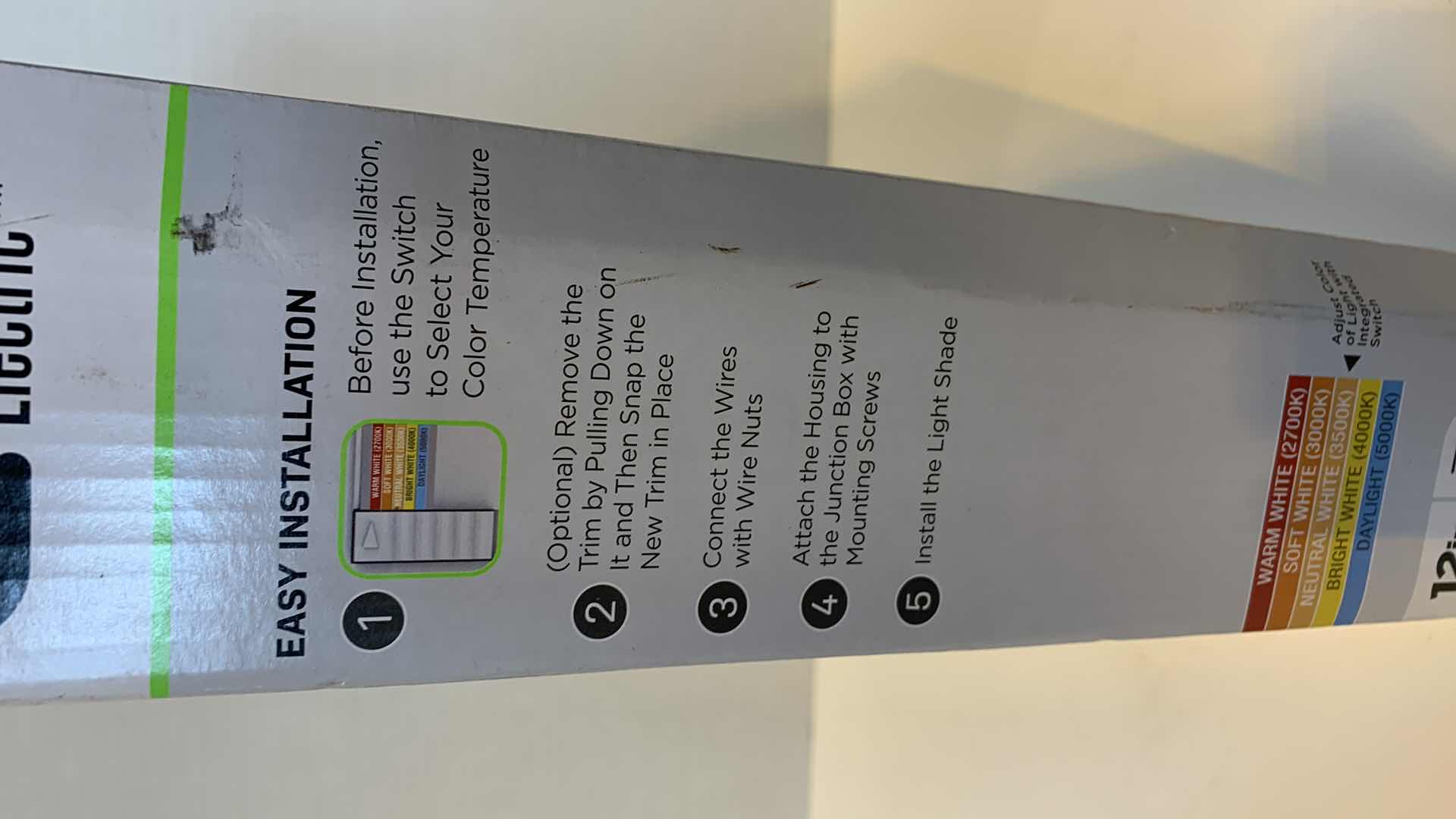 Photo 1 of COMMERCIAL ELECTRIC LED COLOR CHANGING FLUSH MOUNT LIGHT BRUSHED NICKEL 1005 702 666