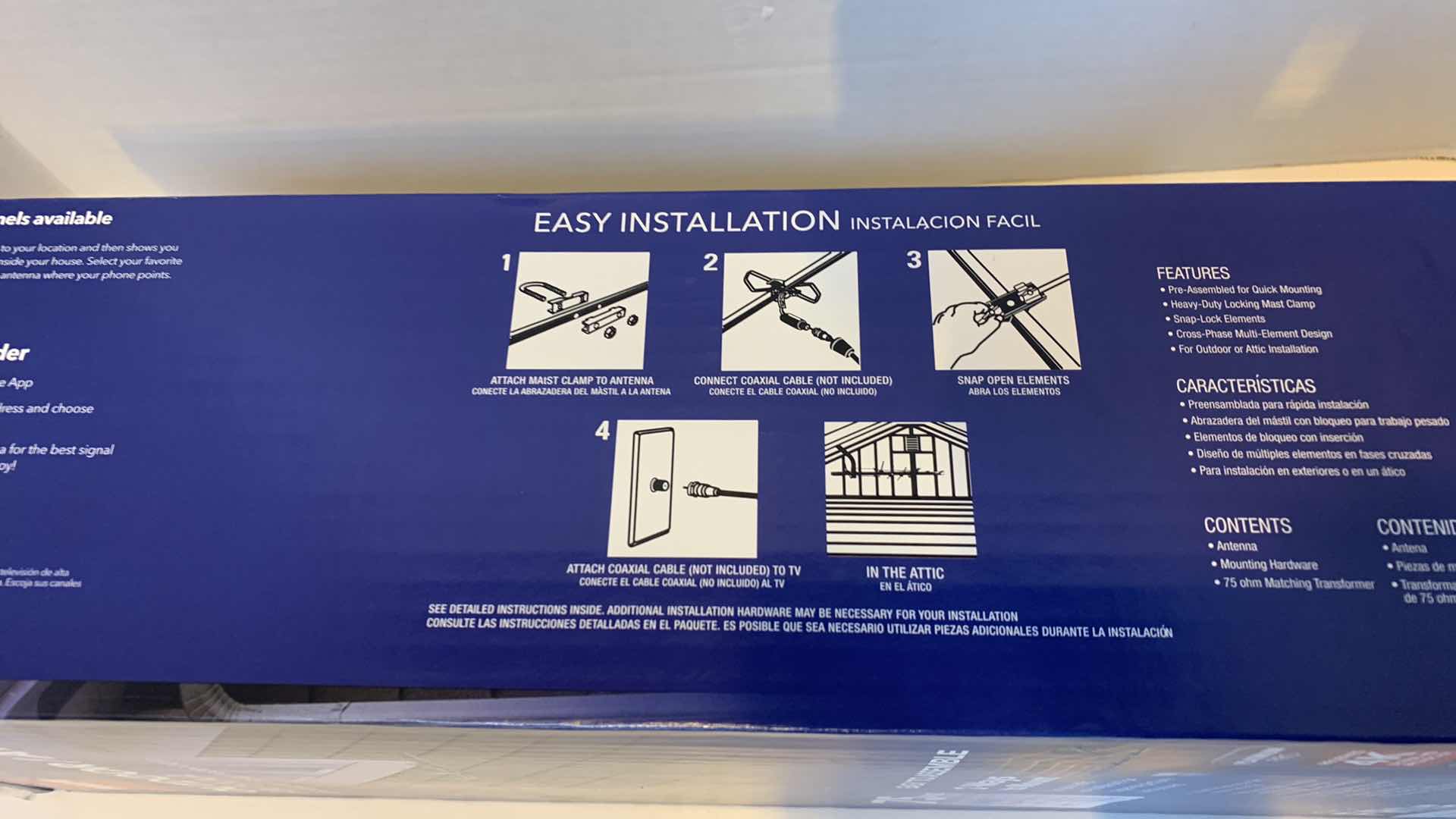 Photo 1 of RCA OUTDOOR/ATTIC ANTENNA 75 MILE RANGE 4K AND 8K COMPATIBLE