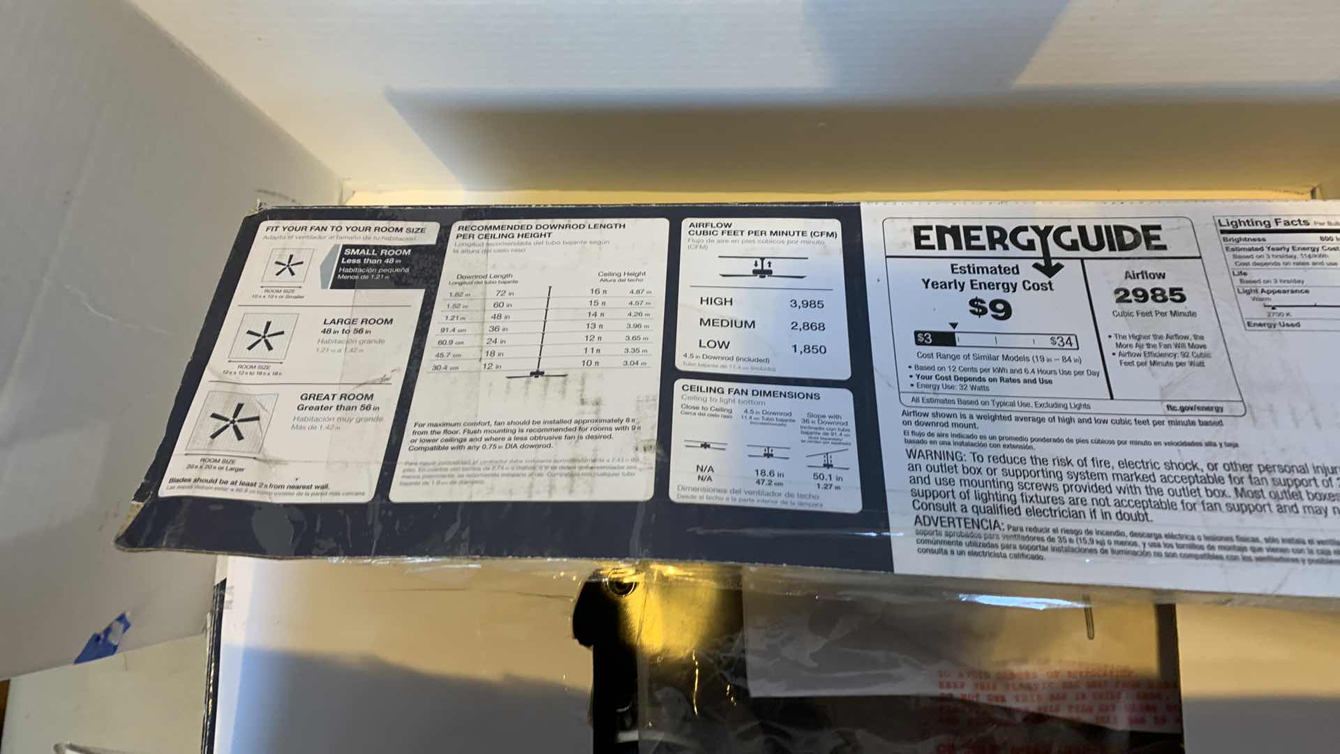 Photo 1 of HAMPTON BAY SINCLAIR II 44” LED INDOOR CEILING FAN BRUSHED NICKEL 1005 823 642