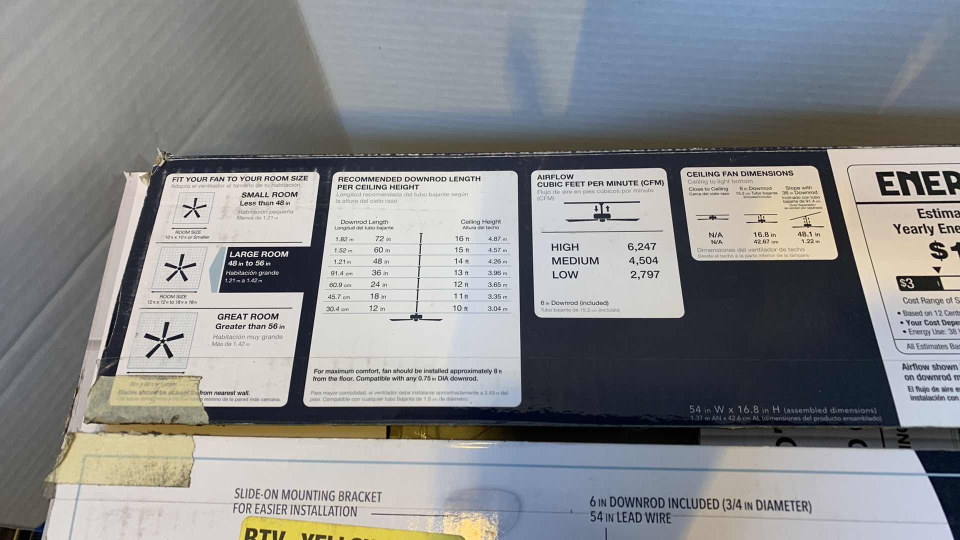 Photo 1 of HAMPTON BAY MENA 54” LED COLOR CHANGING CEILING FAN MATTE WHITE FINISH 1005 919 928