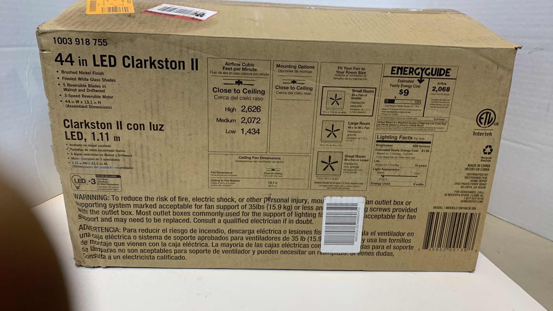 Photo 1 of 44” LED CLARKSON II 
 NICKEL FINISH