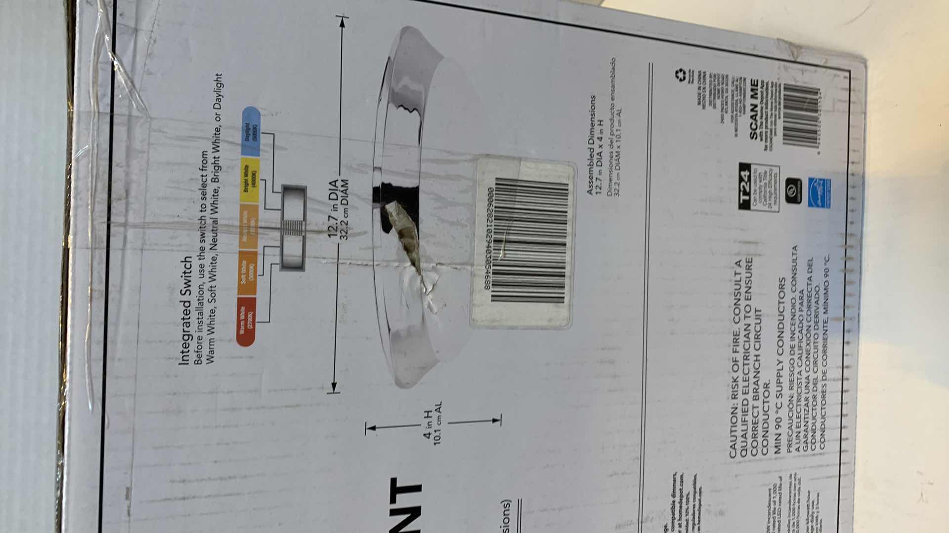 Photo 1 of HAMPTON BAY CHELWOOD 13” LED COLOR CHANGING FLUSH MOUNT CHROME FINISH 1005 768 829