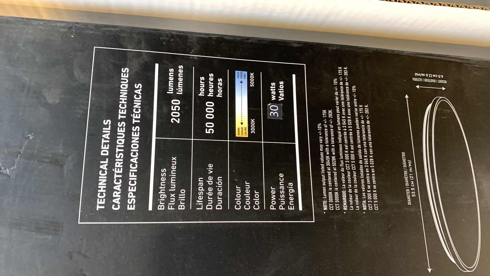 Photo 1 of ARTIKA EUROPA LED CEILING LIGHT 21” WIDE