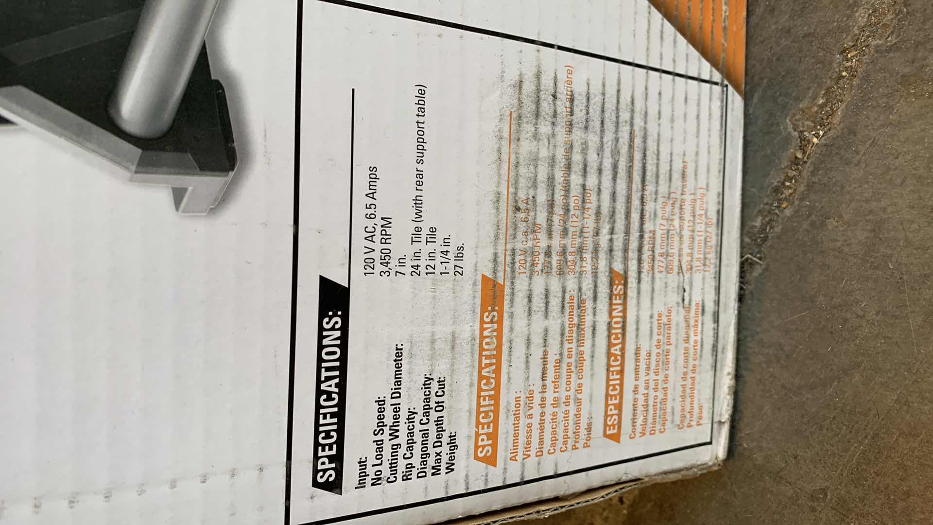 Photo 1 of RIGID 7” TABLE TOP WET SAW R4021