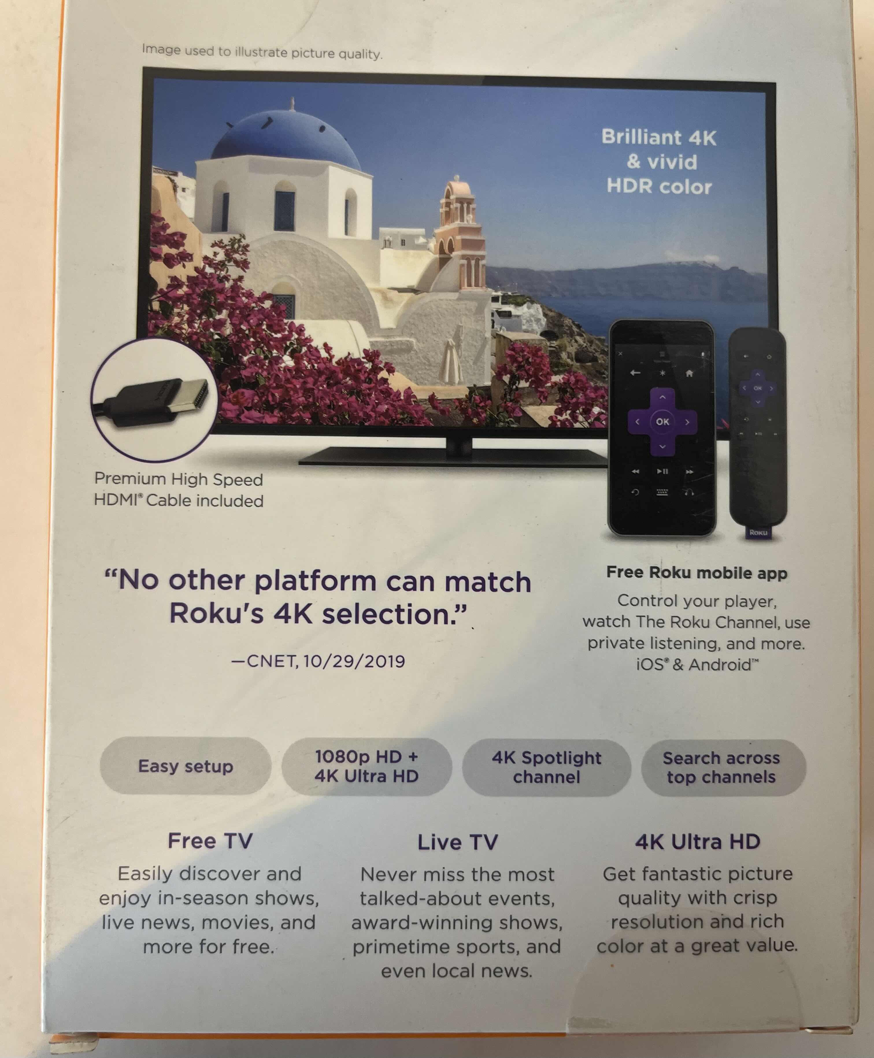 Photo 1 of ROKU PREMIERE 4K & HDR STREAMING