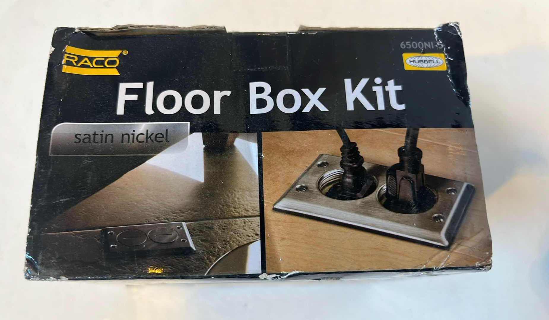Photo 1 of RACO FLOOR BOX KIT SATIN NICKEL 6500NI-5