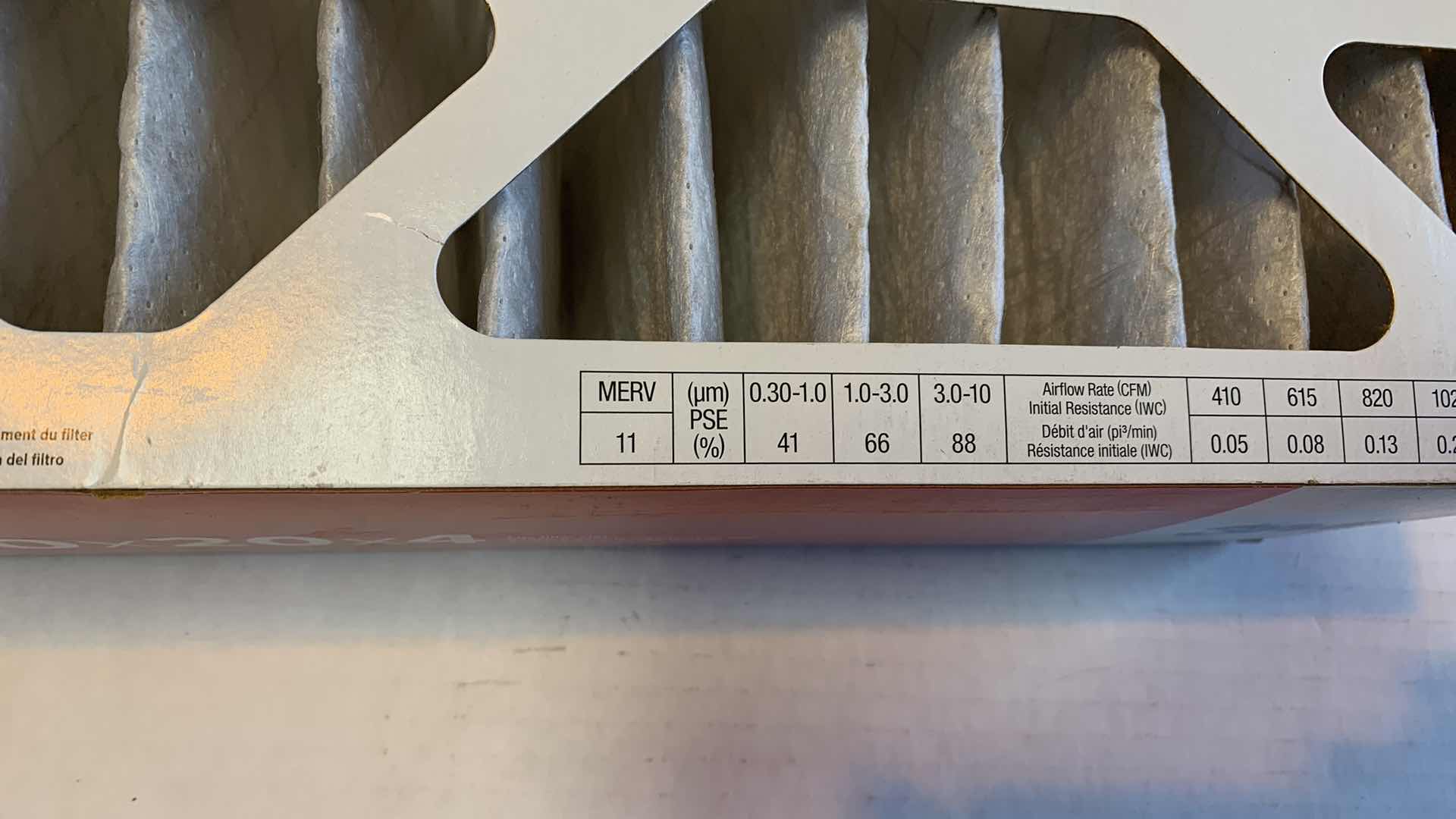 Photo 1 of FILTRETE ELECTROSTATIC AIR CLEANING FILTER 20” X 20” X 4”