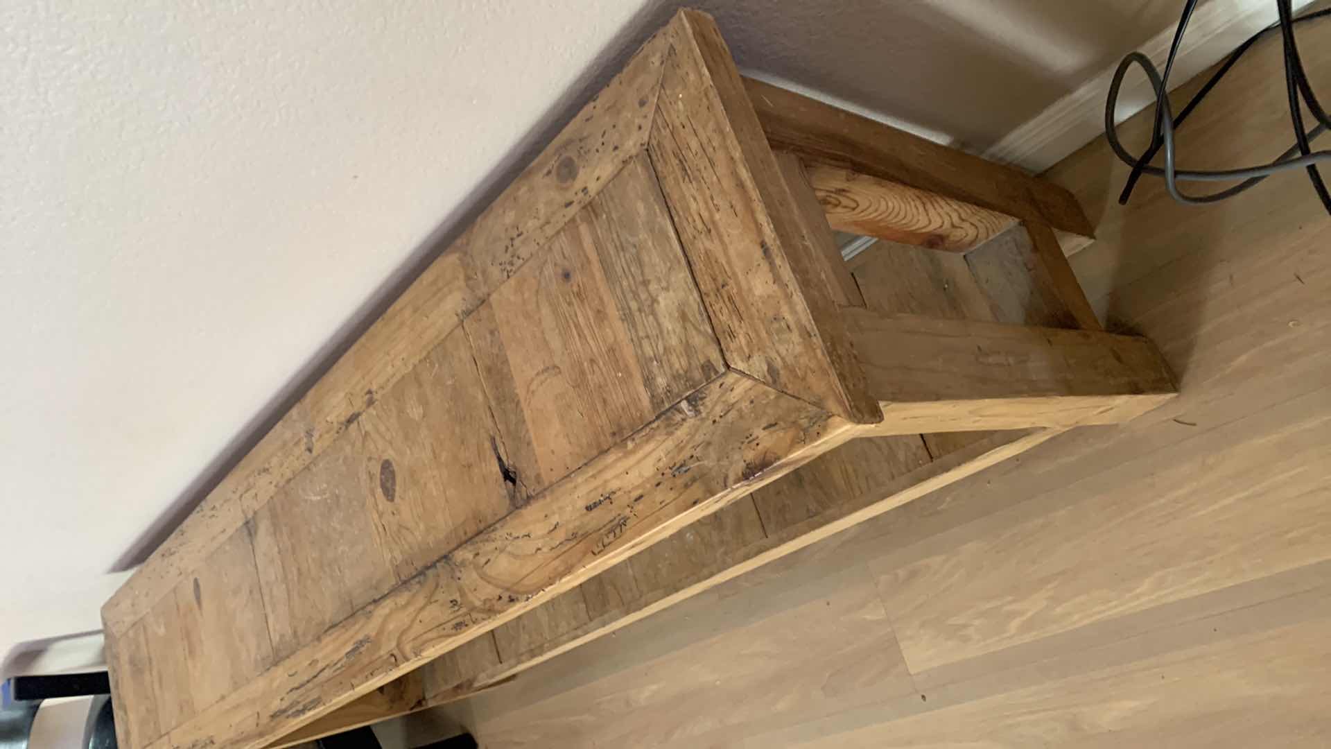 Photo 1 of HANDMADE WOODEN CONSOLE TABLE 63” X 14” H 30”