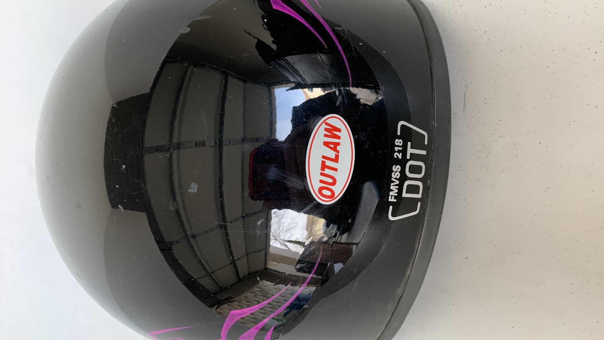 Photo 1 of OUTLAW WOMANS MOTORCYCLE HELMET SIZE MEDIUM