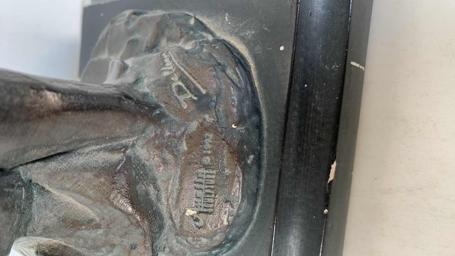 Photo 1 of HEAVY BRONZE ANGRL STATUE 10” X 6” H 18”