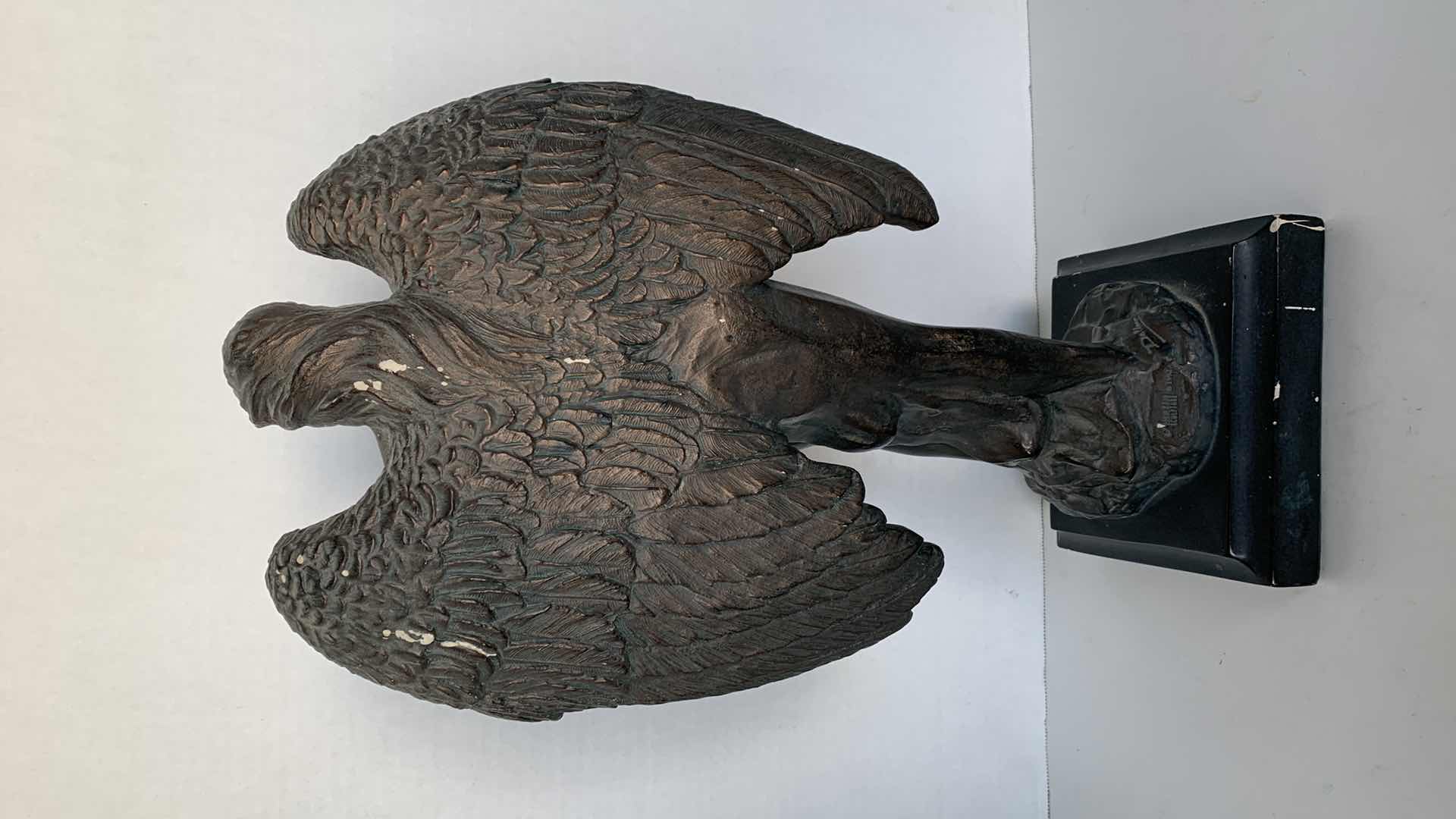 Photo 2 of HEAVY BRONZE ANGRL STATUE 10” X 6” H 18”