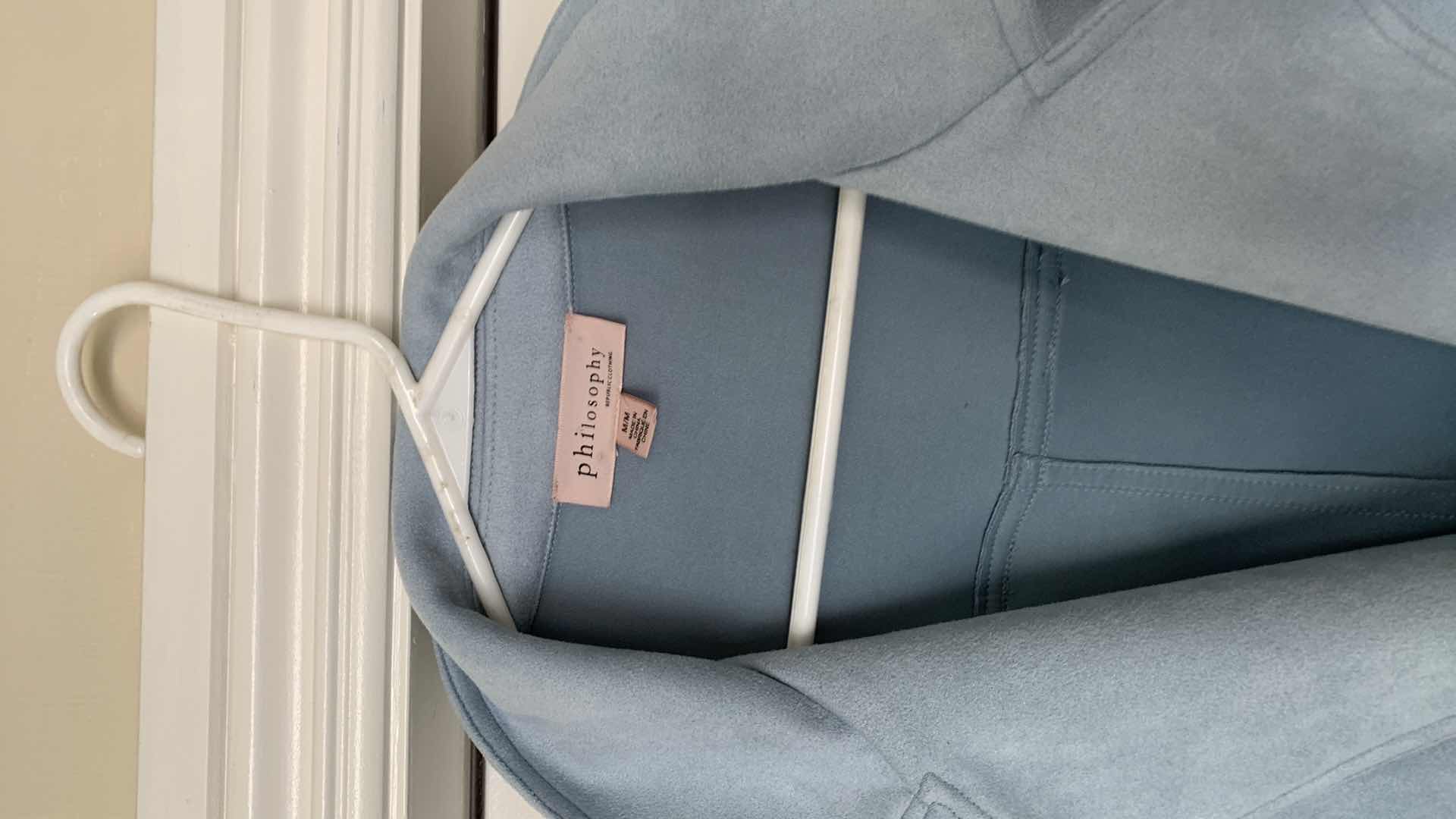 Photo 1 of WOMENS PHILOSOPHY SUEDE FEEL FAUX LEATHER JACKET SIZE MEDIUM