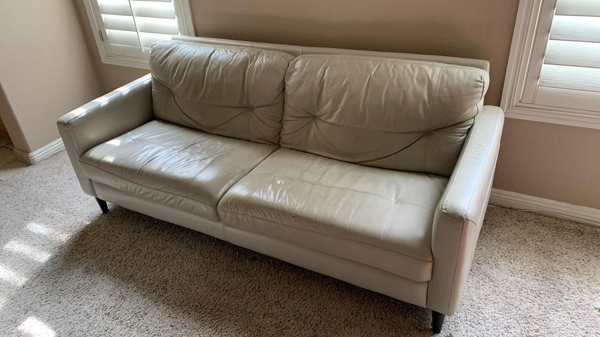 Photo 1 of FAUX LEATHER SOFA 80” X 37” H 34”