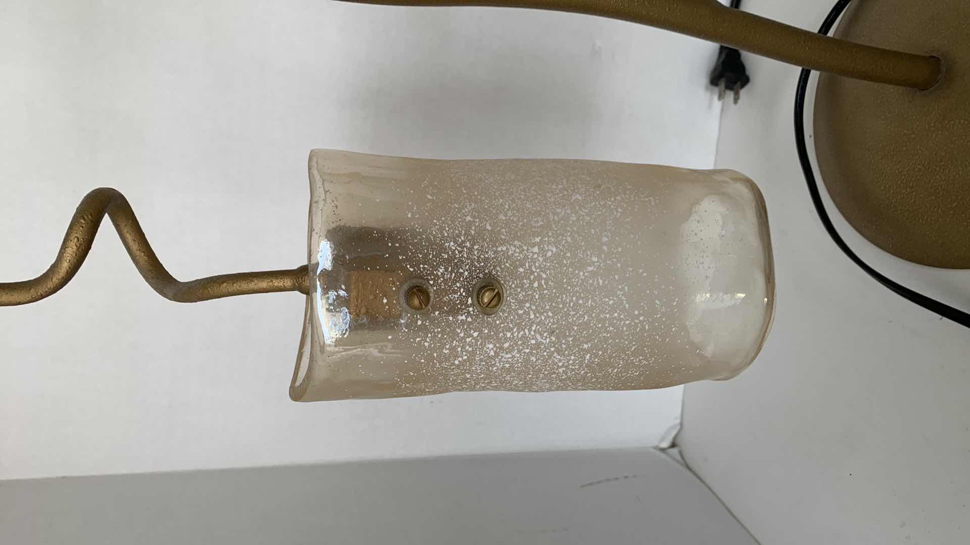 Photo 1 of VINTAGE ITALIAN DOUBLE GLASS SHADE TREE LAMP