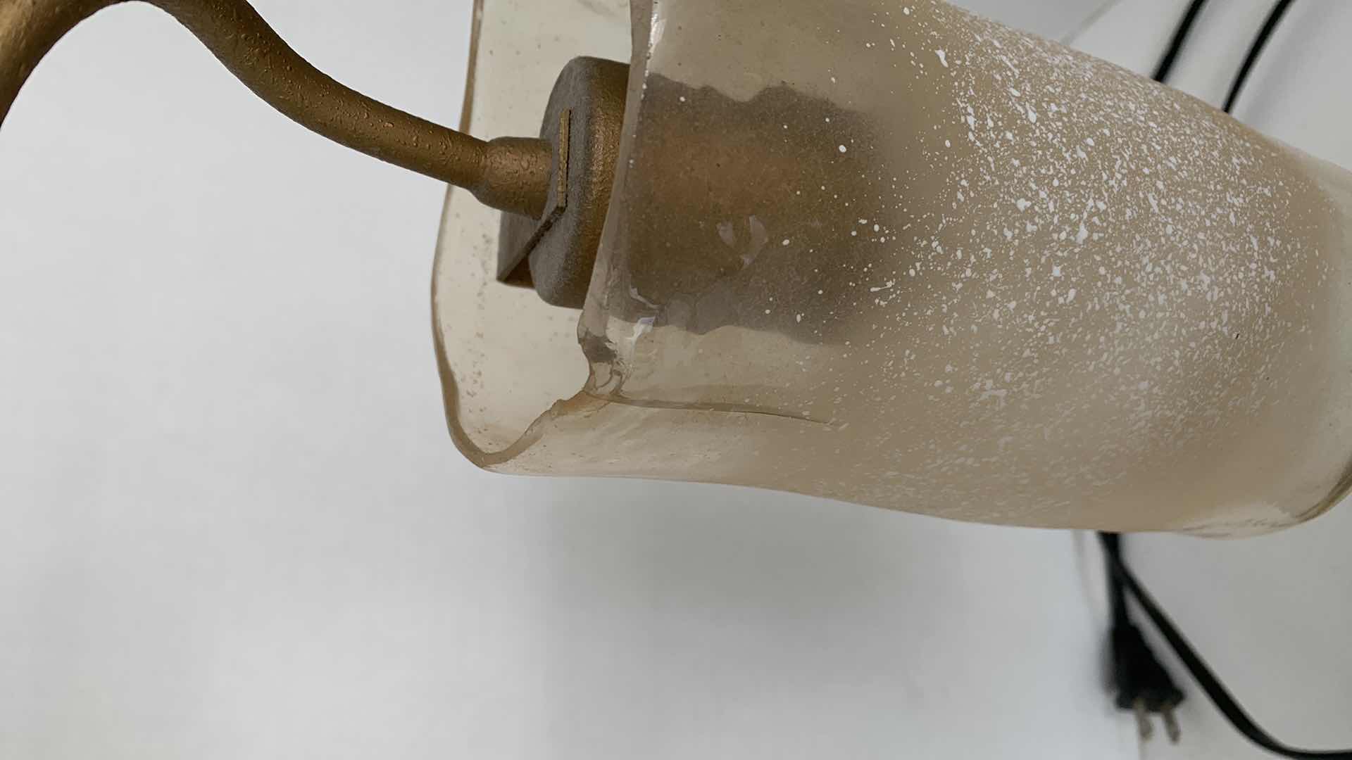 Photo 1 of VINTAGE ITALIAN DOUBLE GLASS SHADE TREE LAMP