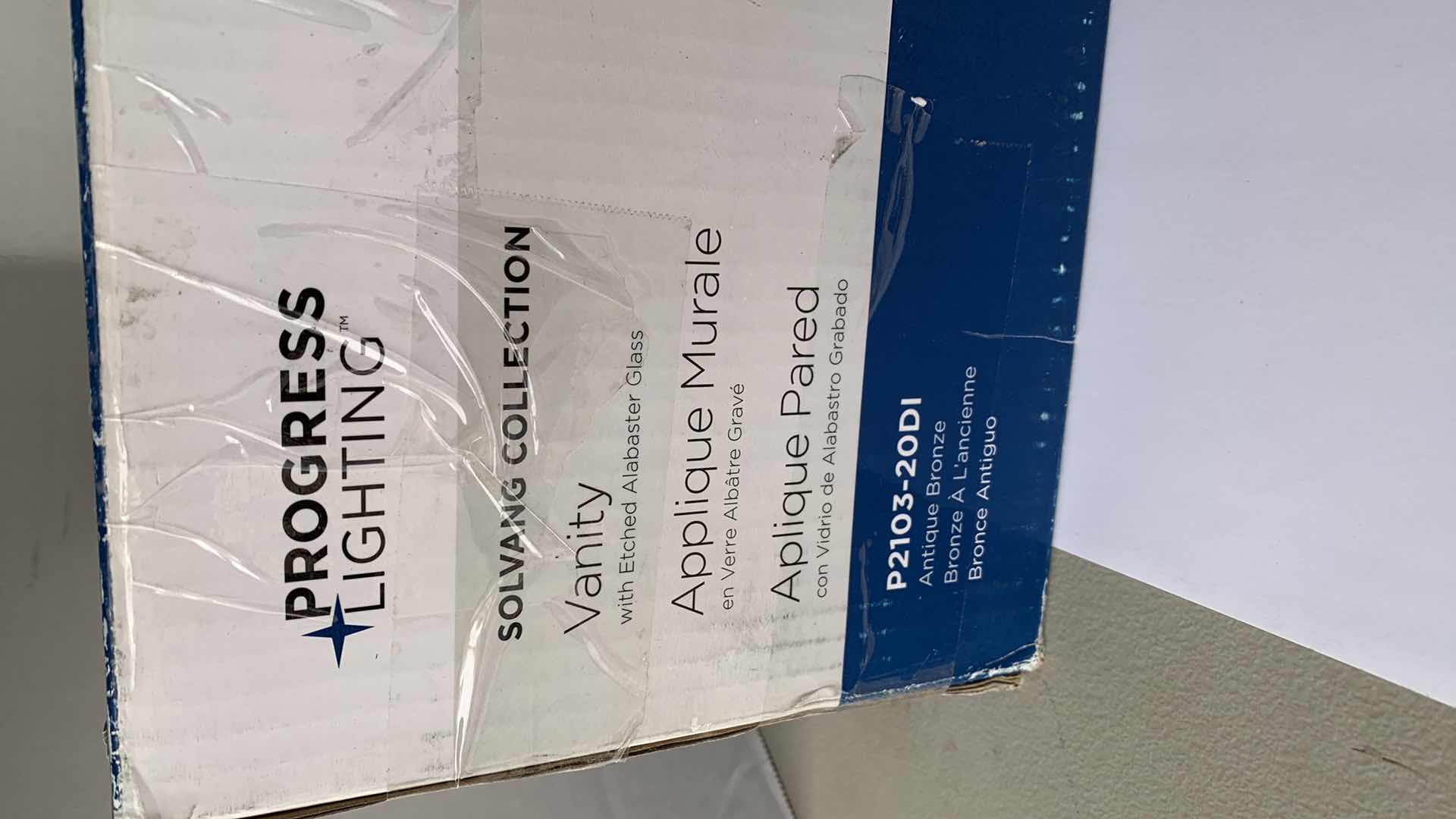 Photo 1 of PROGRESS LIGHTING ANTIQUE BRONZE VANITY WITH ETCHED ALABASTER GLASS 1001 106 837