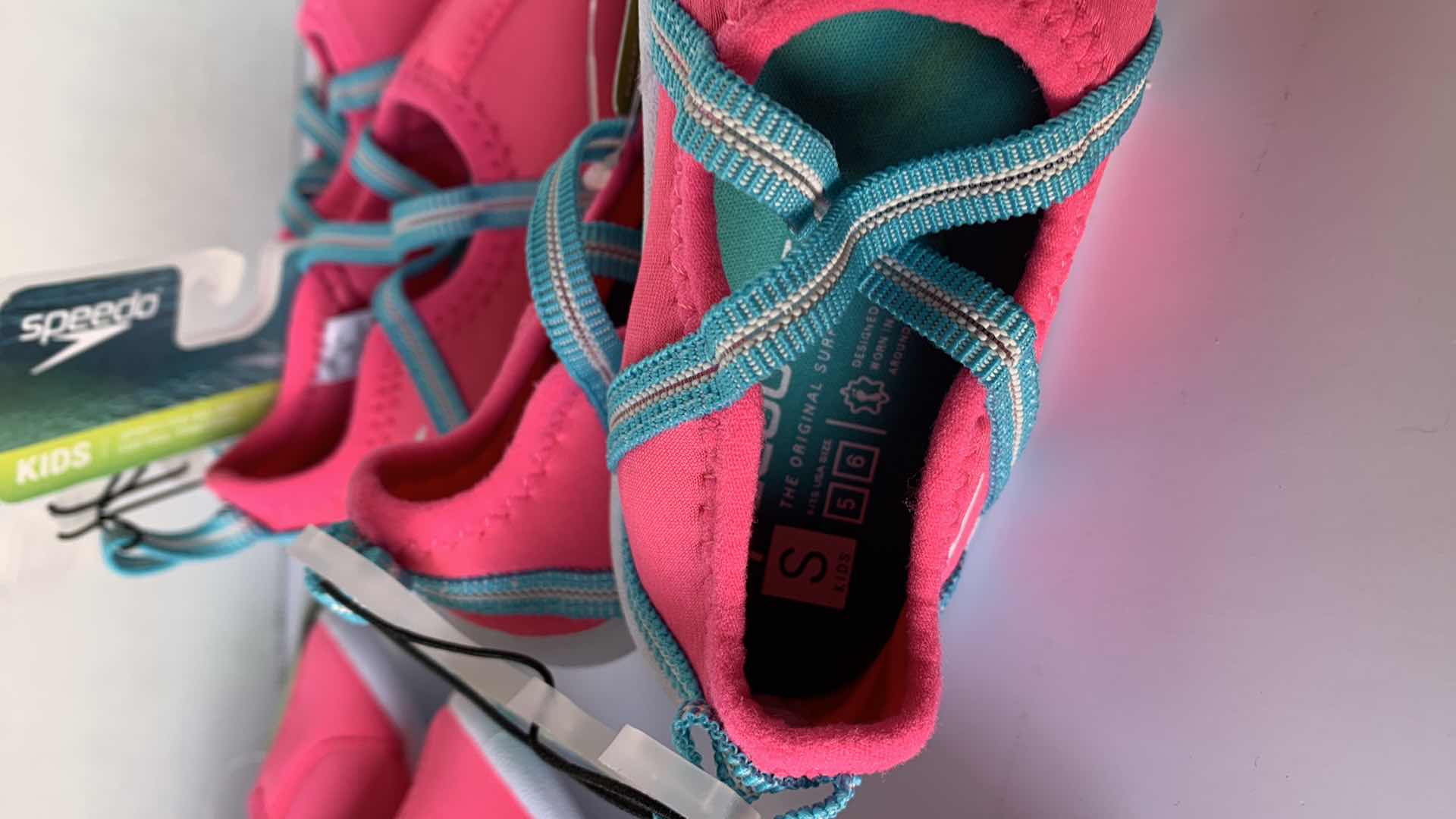 Photo 1 of FOUR PAIRS OF SPEEDO MARY JANE GIRLS ORIGINAL SURFWALKER SIZE SMALL AND MEDIUM