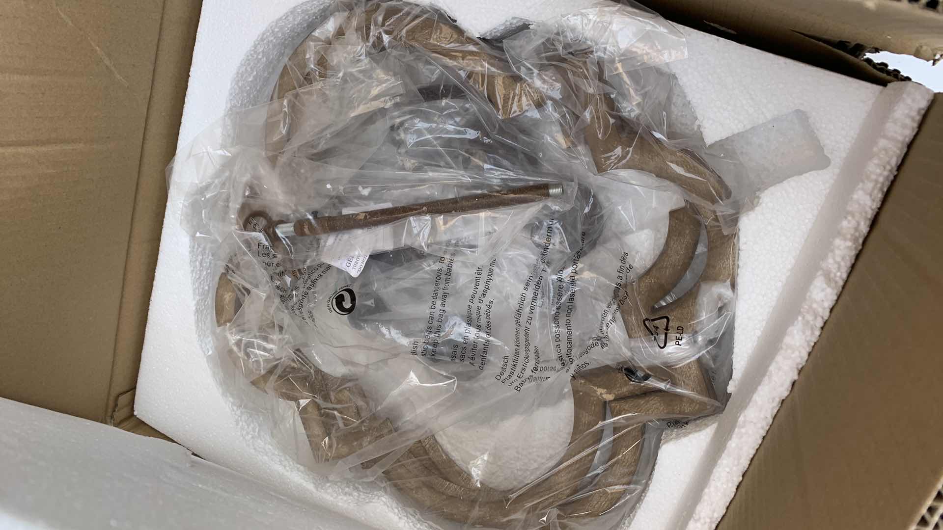 Photo 1 of FINEXPERT ORB FARMHOUSE CHANDELIER 4 LIGHT RUSTIC