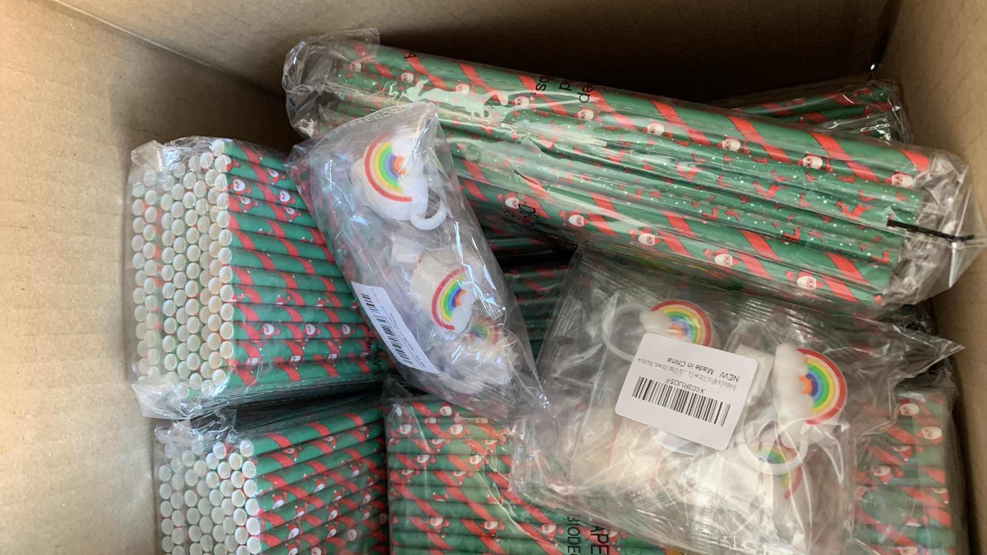 Photo 1 of FIVE POUNDS OF CHRISTMAS BEVERAGE STRAWS