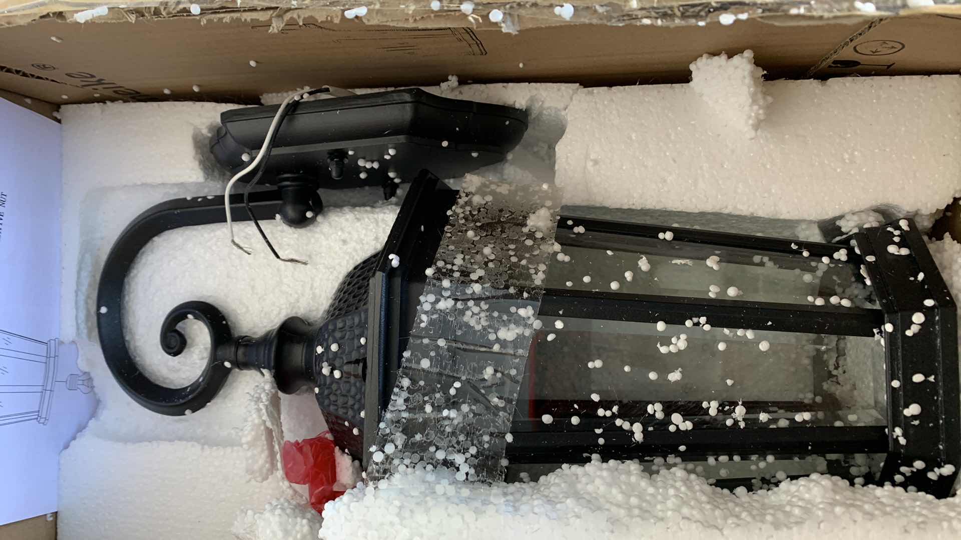 Photo 1 of SMEIKE OUTDOOR WALL LANTERN BLACK FINISH