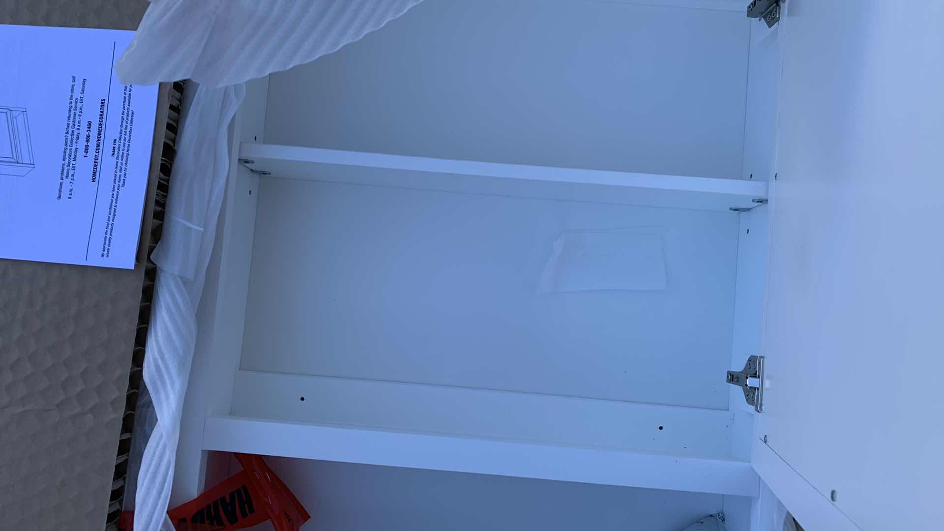 Photo 4 of HOME DECORATORS RIDGEMORE BATHROOM VANITY MIRROR WHITE 24” X 30”