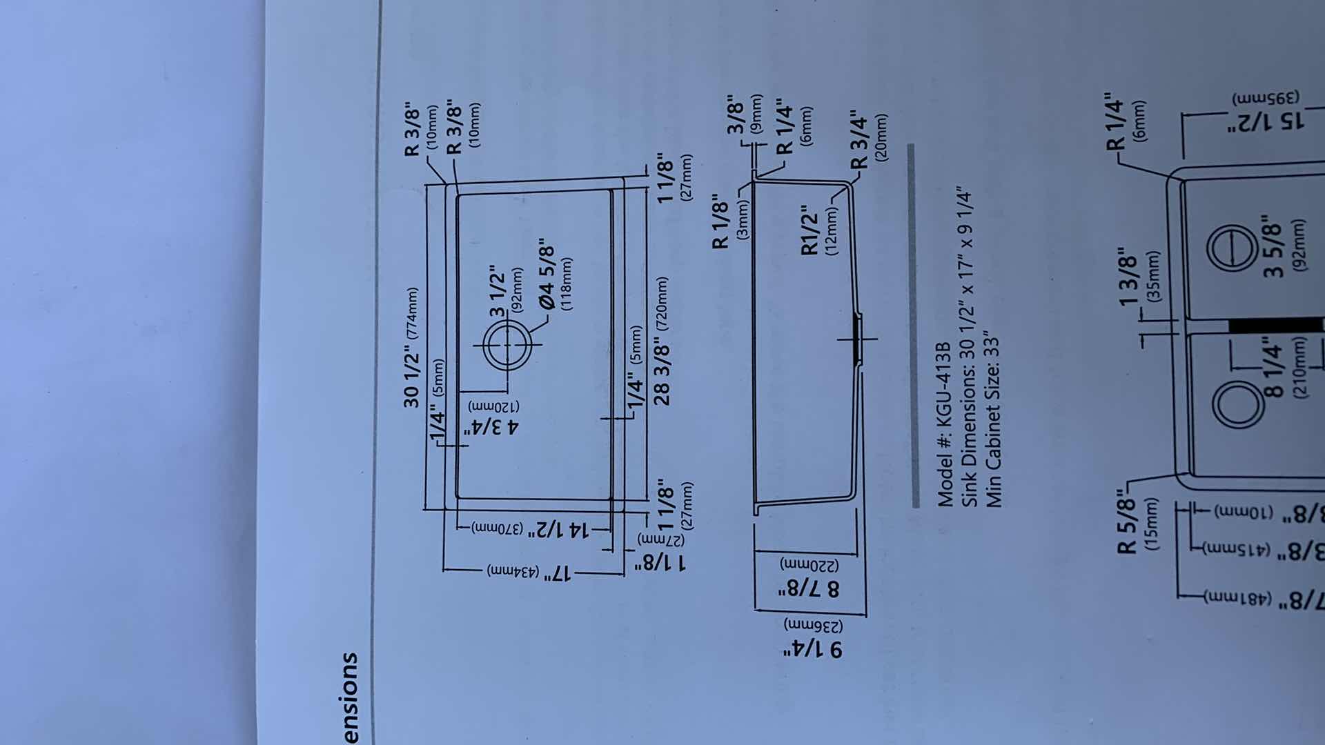 Photo 1 of KRAUS UNDERMOUNT GRANITE COMPOSITE SINGLE BOWL KITCHEN SINK IN BLACK ONYX FINISH KGU-41BB